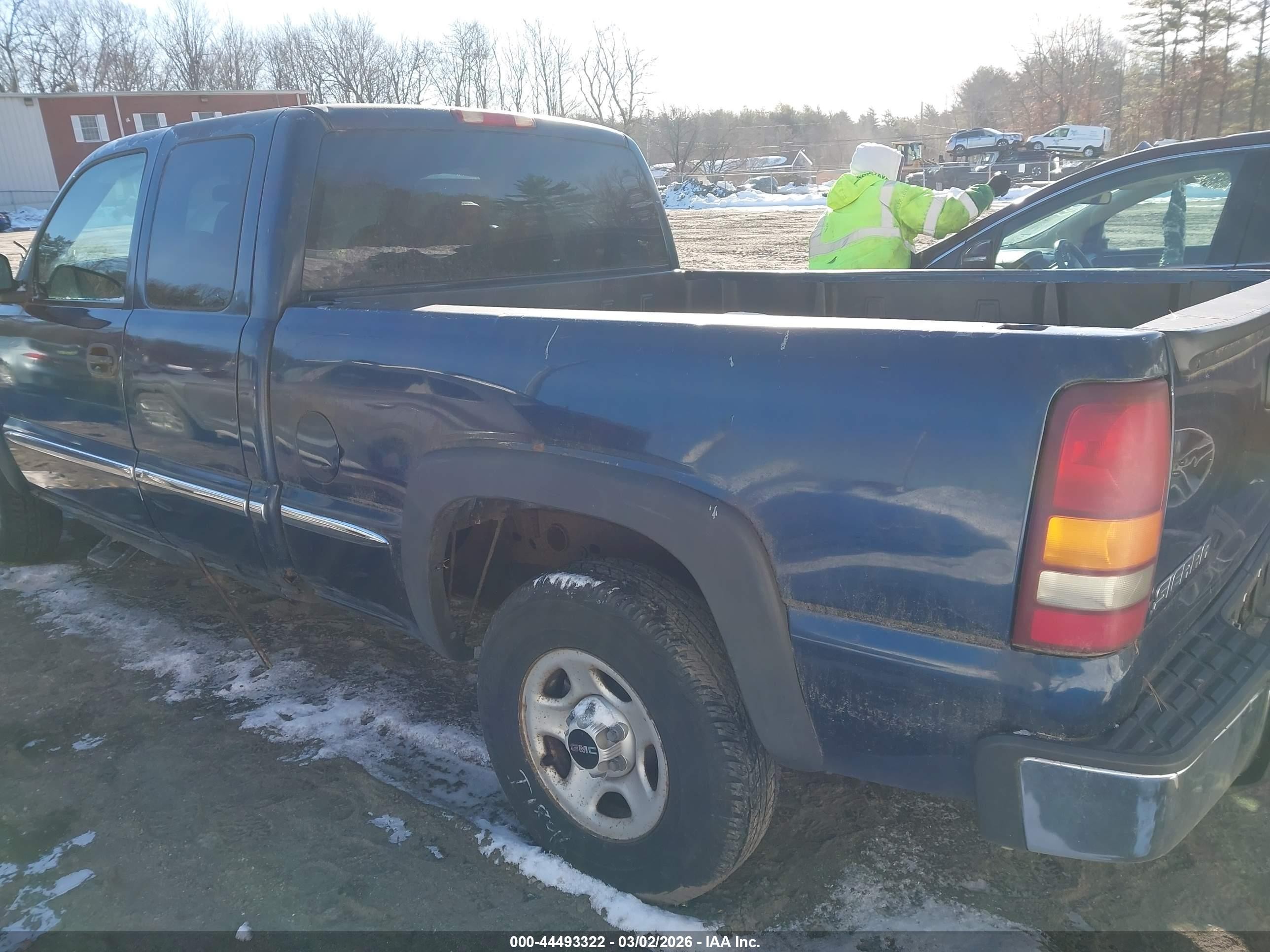 2002 Gmc Sierra 1500 Sle Blue vin: 2GTEK19T821286044