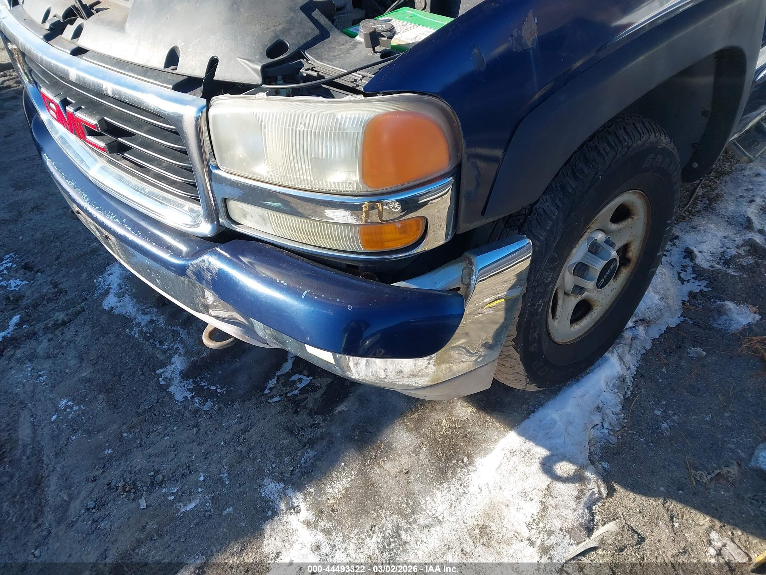 2002 Gmc Sierra 1500 Sle Blue vin: 2GTEK19T821286044