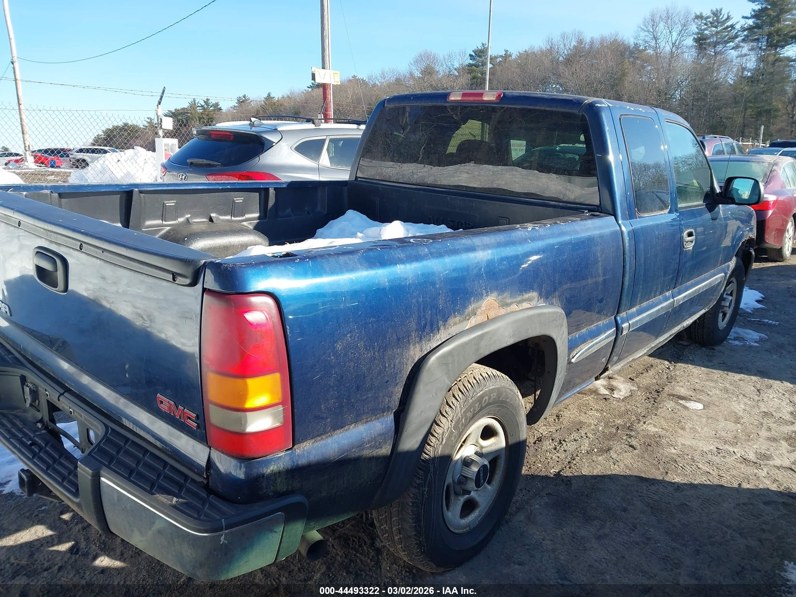 2002 Gmc Sierra 1500 Sle Blue vin: 2GTEK19T821286044
