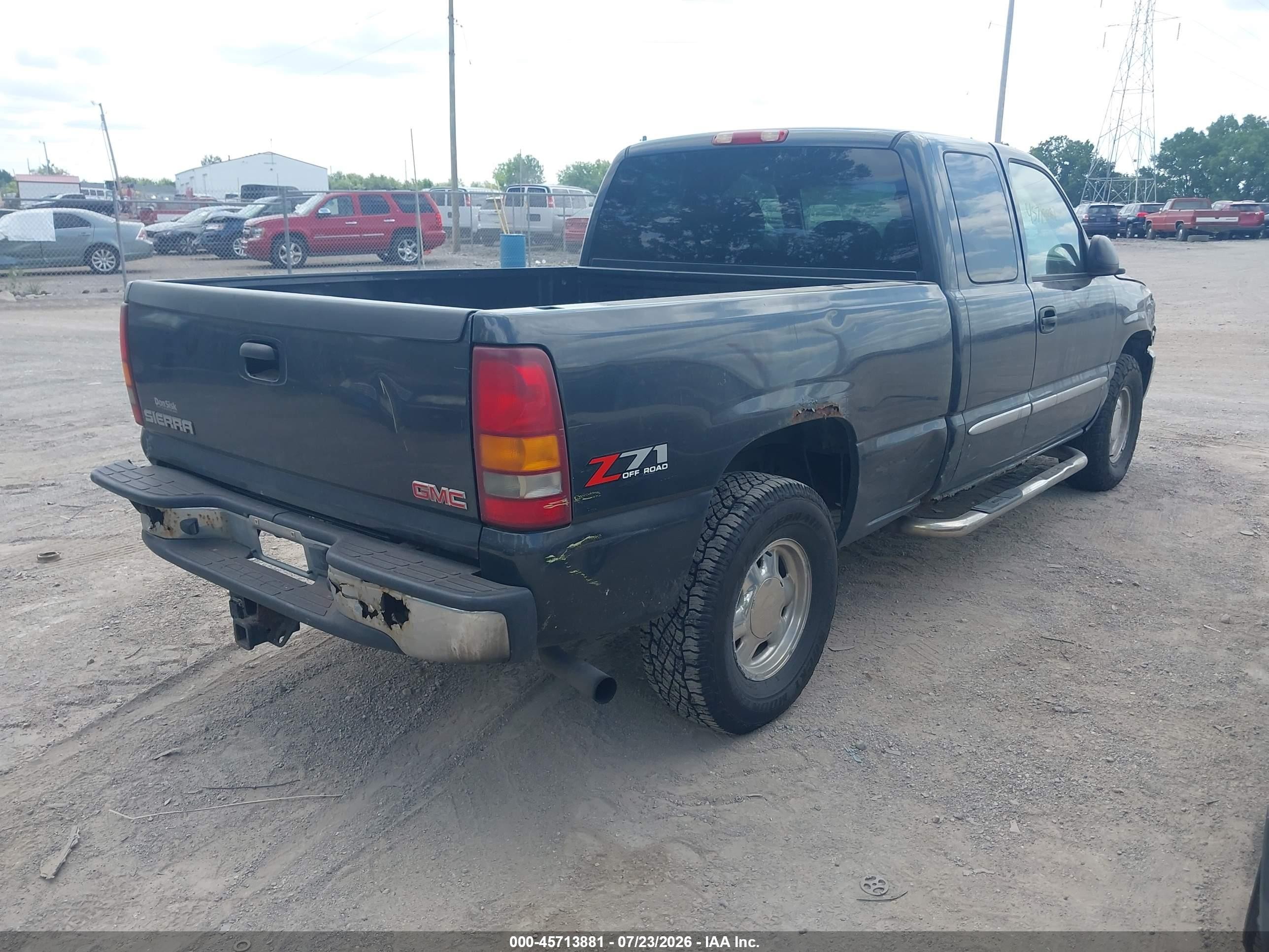 2003 Gmc Sierra 1500 Slt Gray vin: 2GTEK19T831407382