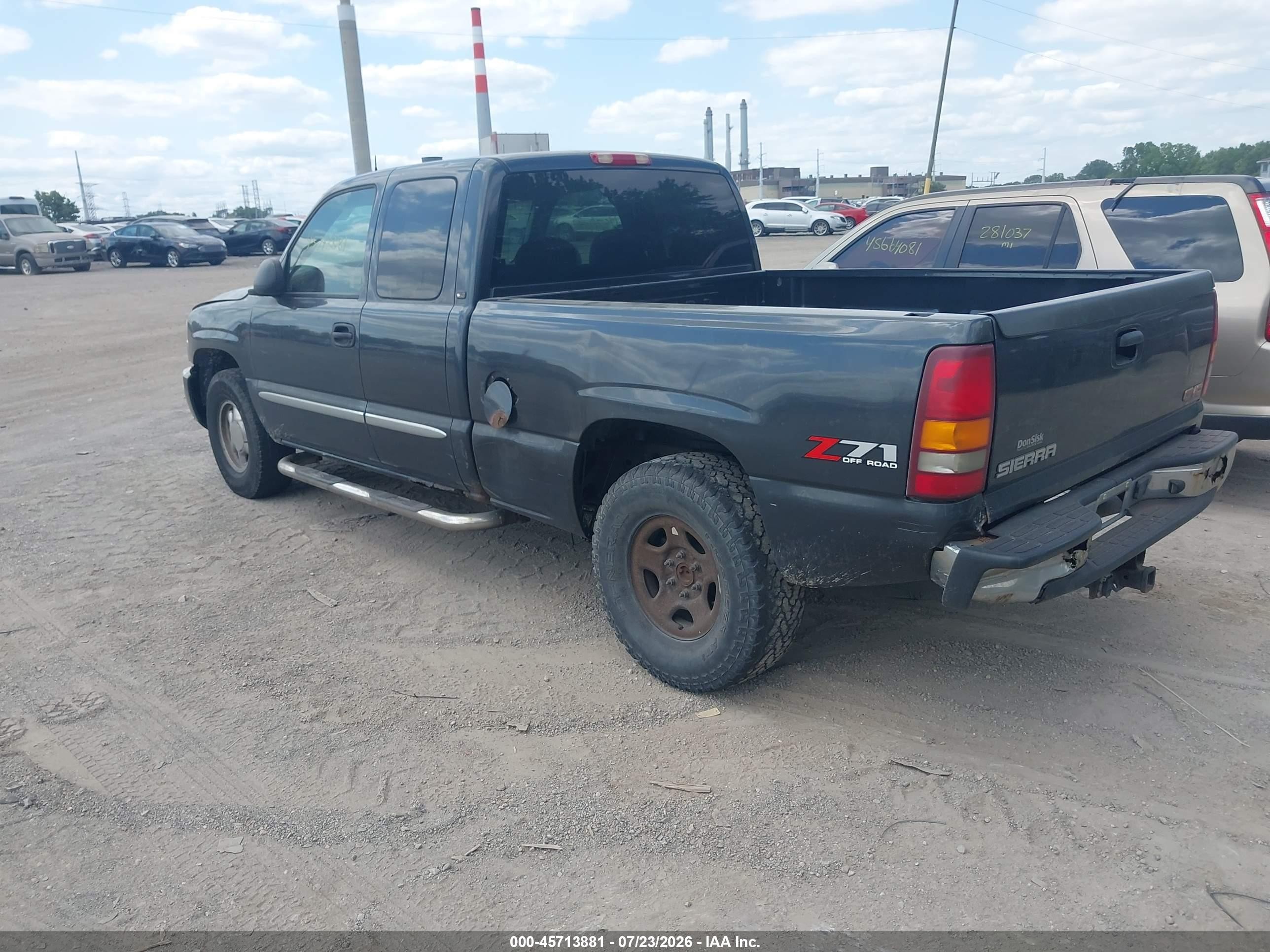 2003 Gmc Sierra 1500 Slt Gray vin: 2GTEK19T831407382