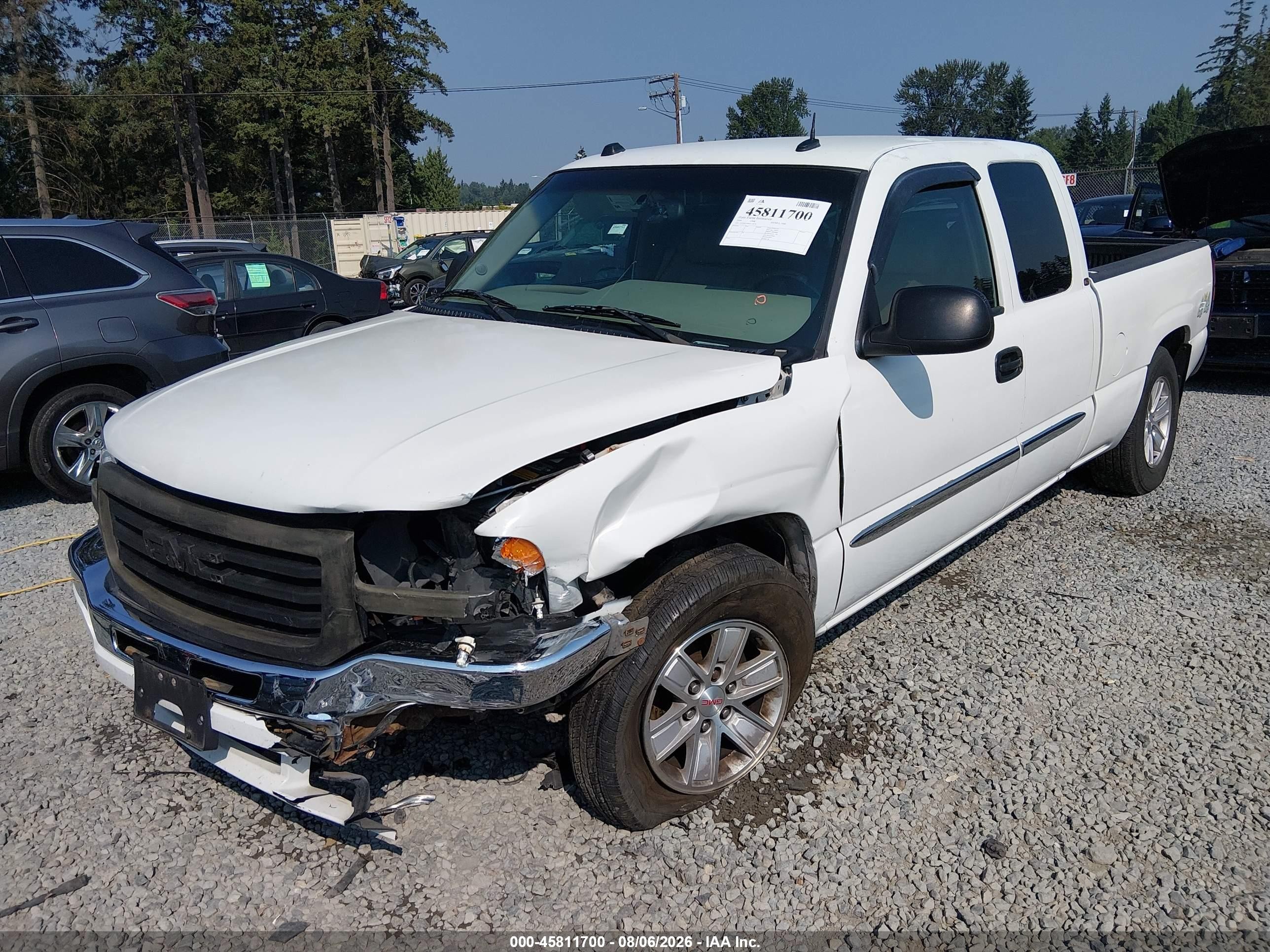 2004 Gmc Sierra 1500 Slt White vin: 2GTEK19T841158731
