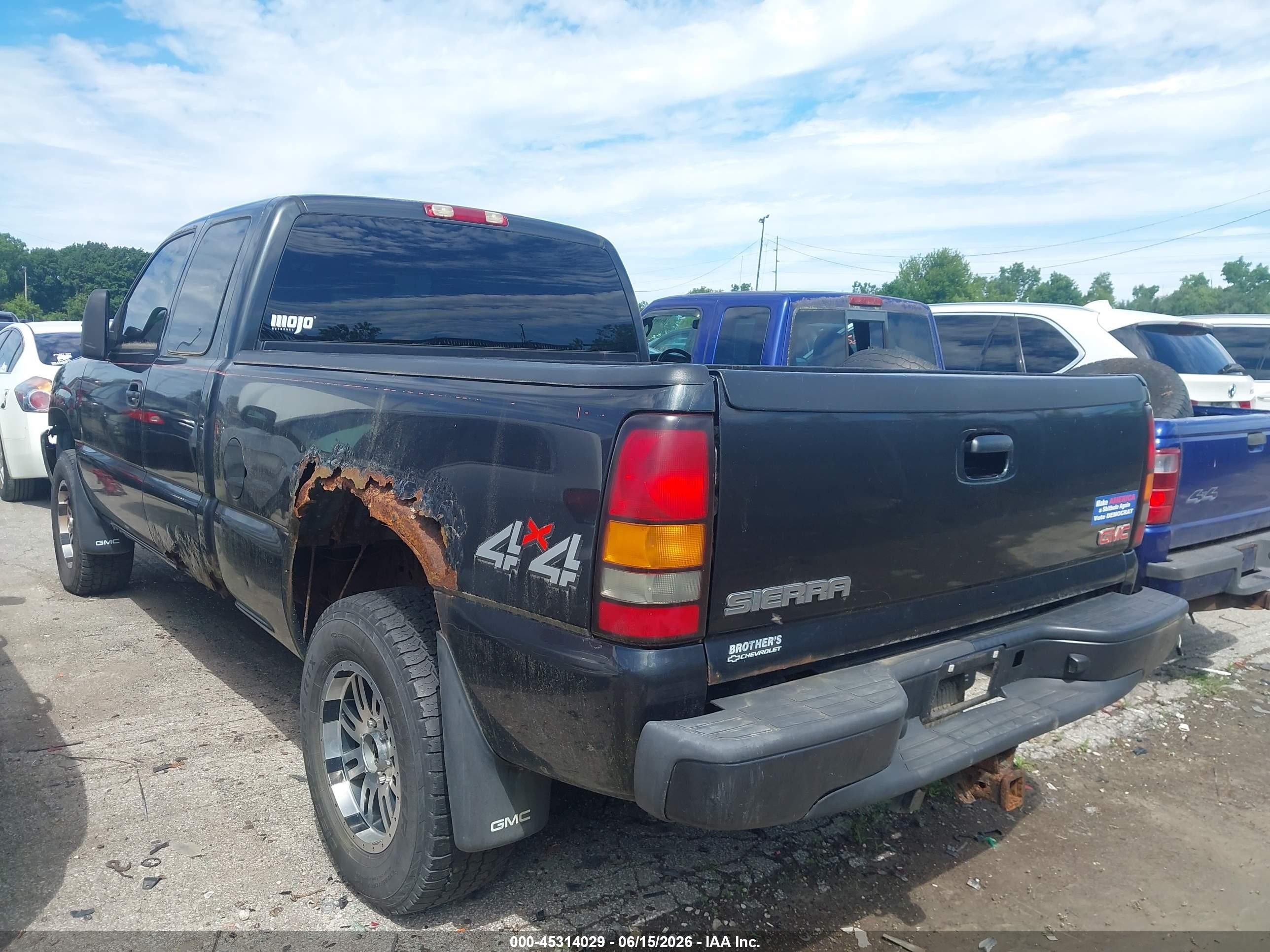 2004 Gmc Sierra 1500 Work Truck Black vin: 2GTEK19T941292034