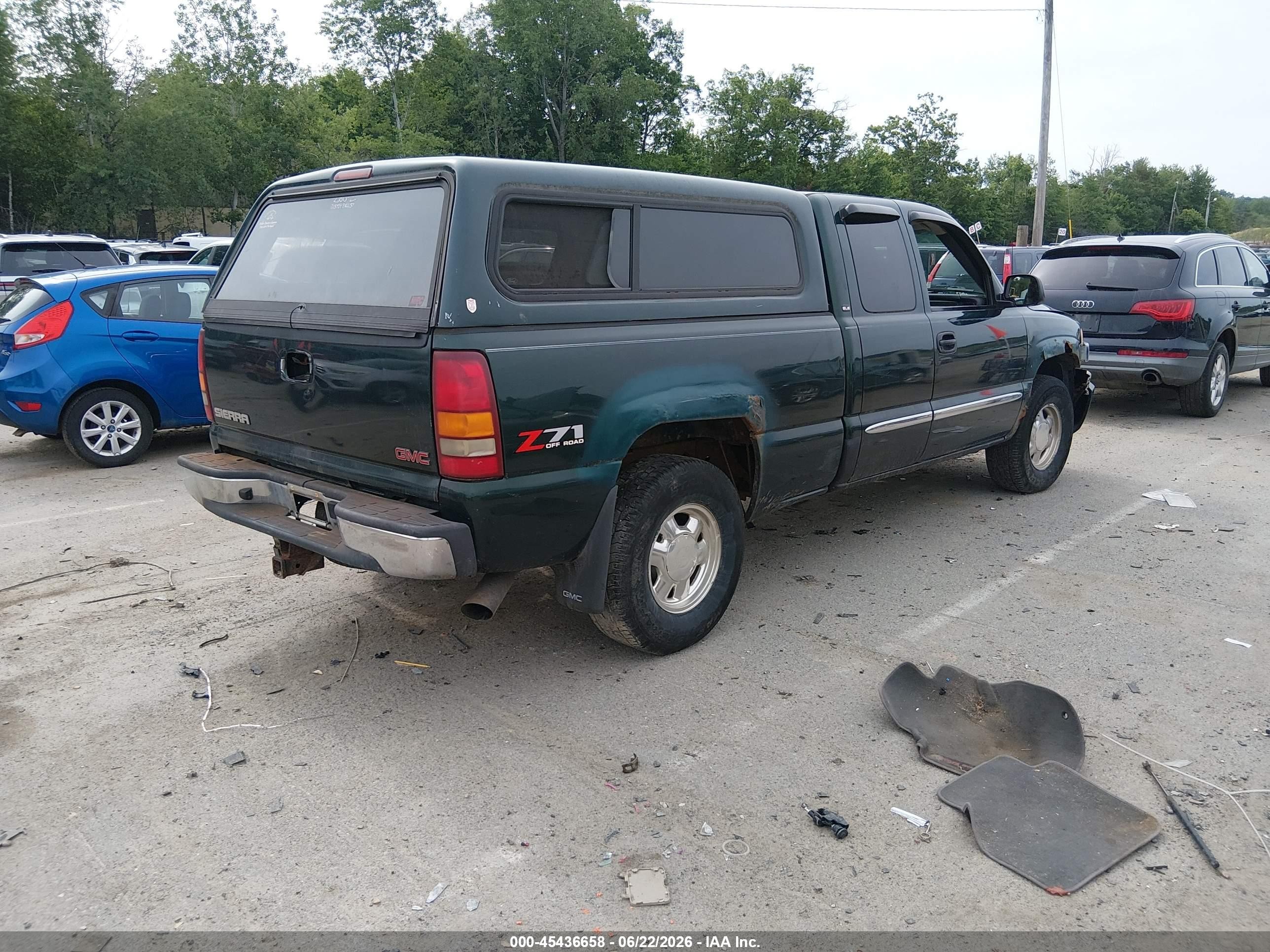 2003 Gmc Sierra 1500 Sle Green vin: 2GTEK19V031187642