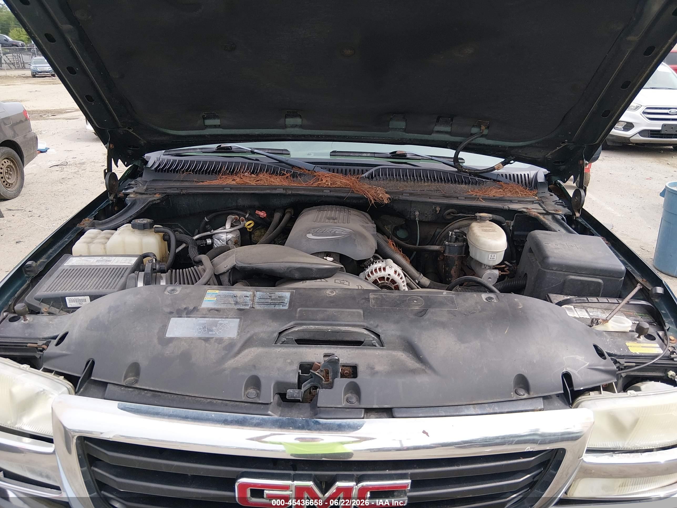 2003 Gmc Sierra 1500 Sle Green vin: 2GTEK19V031187642