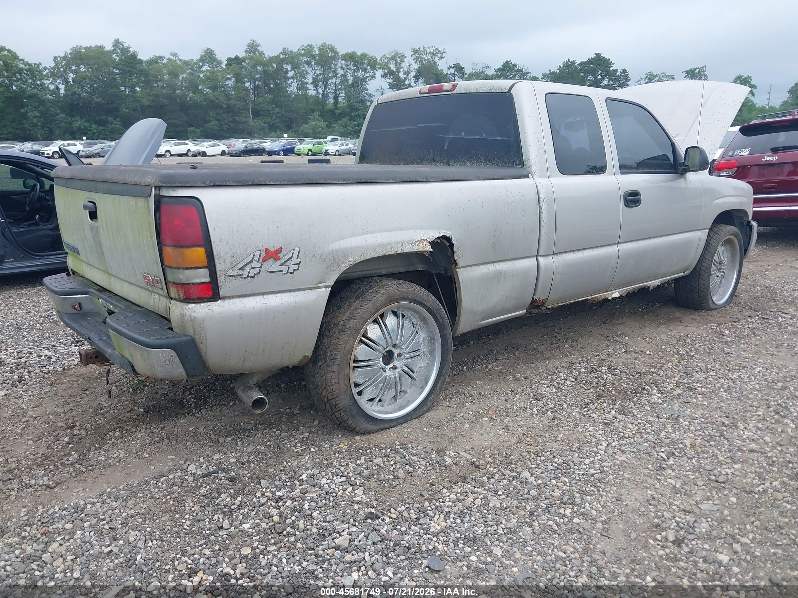 2004 Gmc Sierra 1500 Work Truck Silver vin: 2GTEK19V241323416