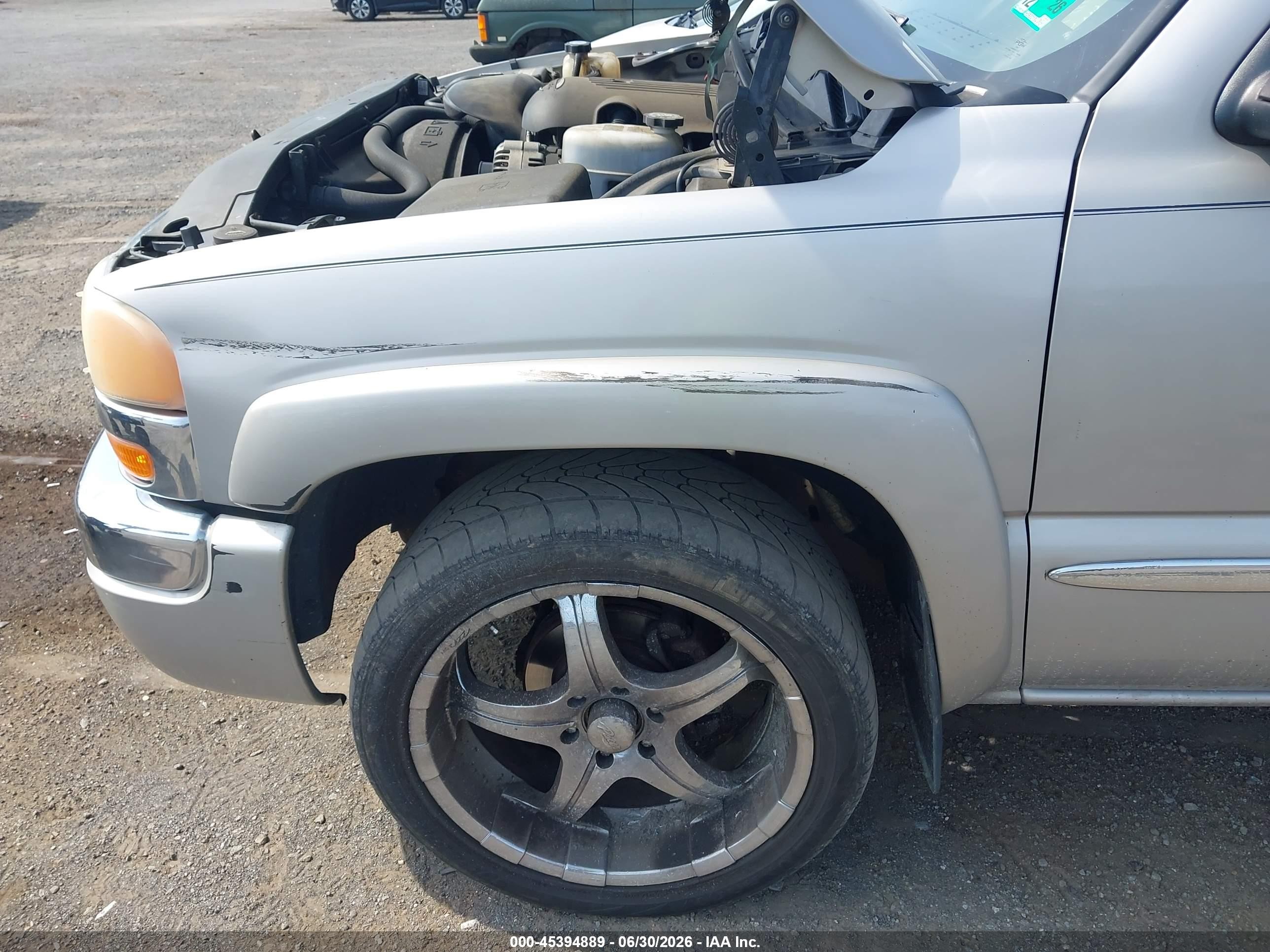2004 Gmc Sierra 1500 Sle Silver vin: 2GTEK19V841131286