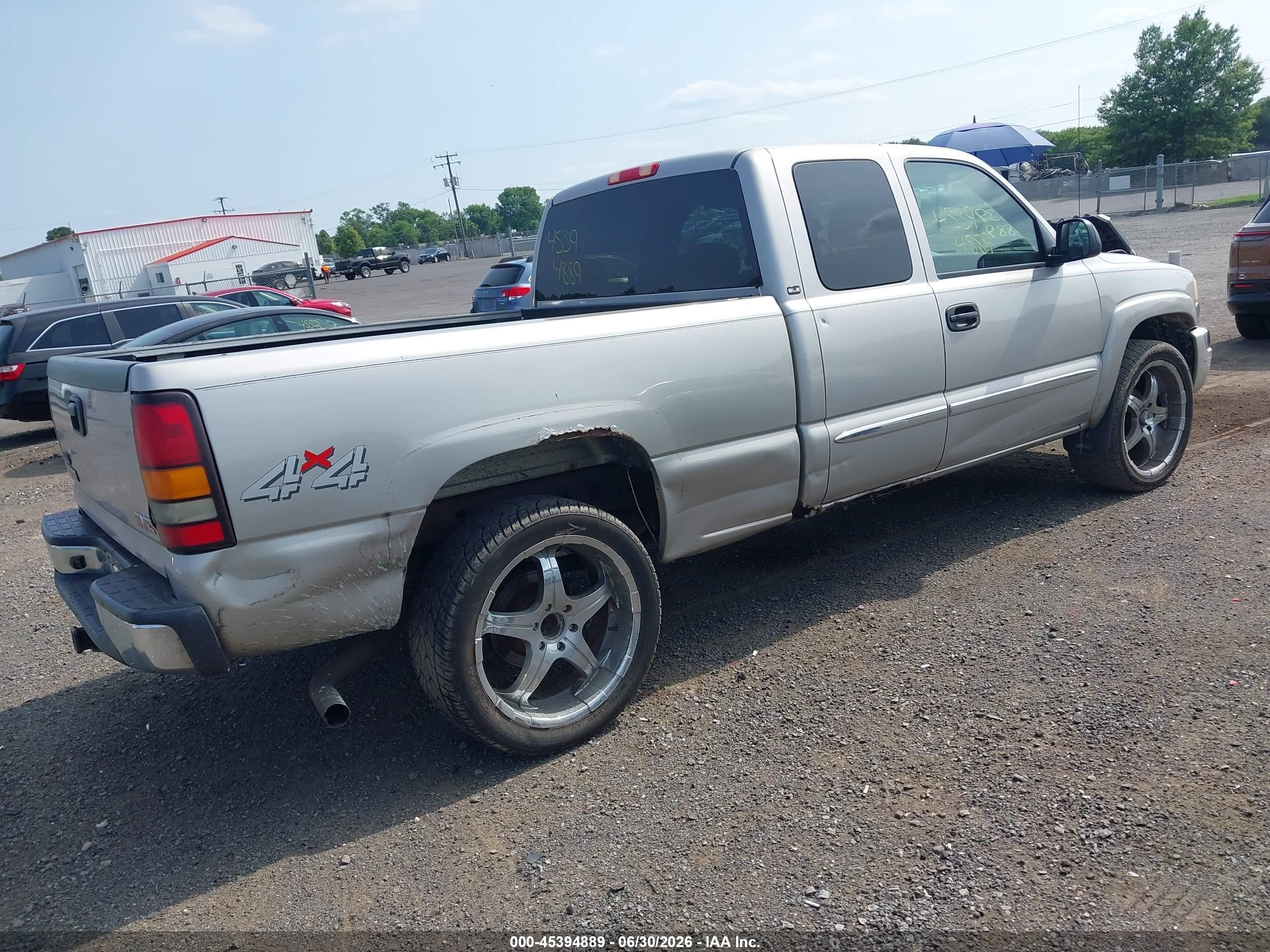 2004 Gmc Sierra 1500 Sle Silver vin: 2GTEK19V841131286