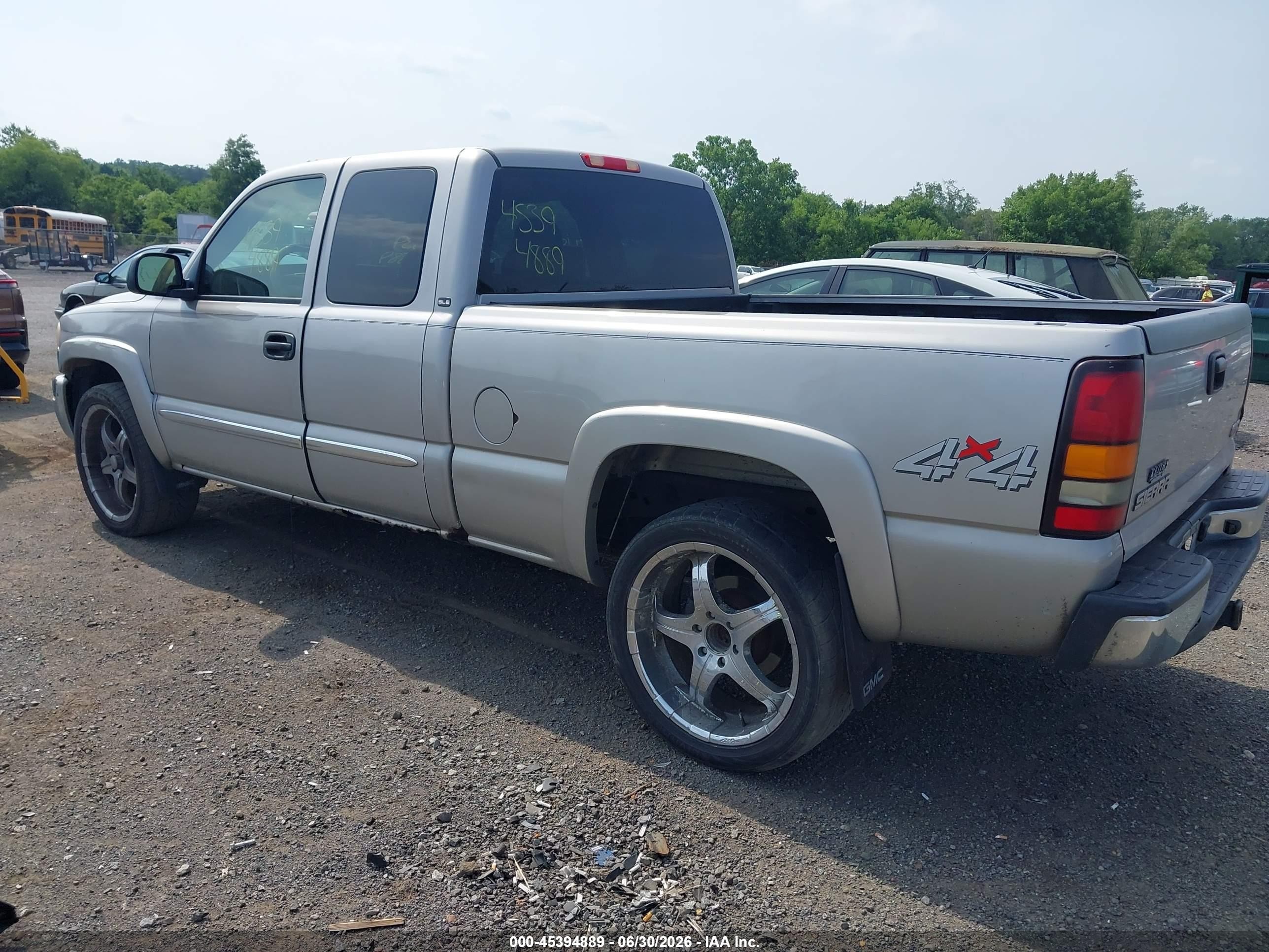 2004 Gmc Sierra 1500 Sle Silver vin: 2GTEK19V841131286