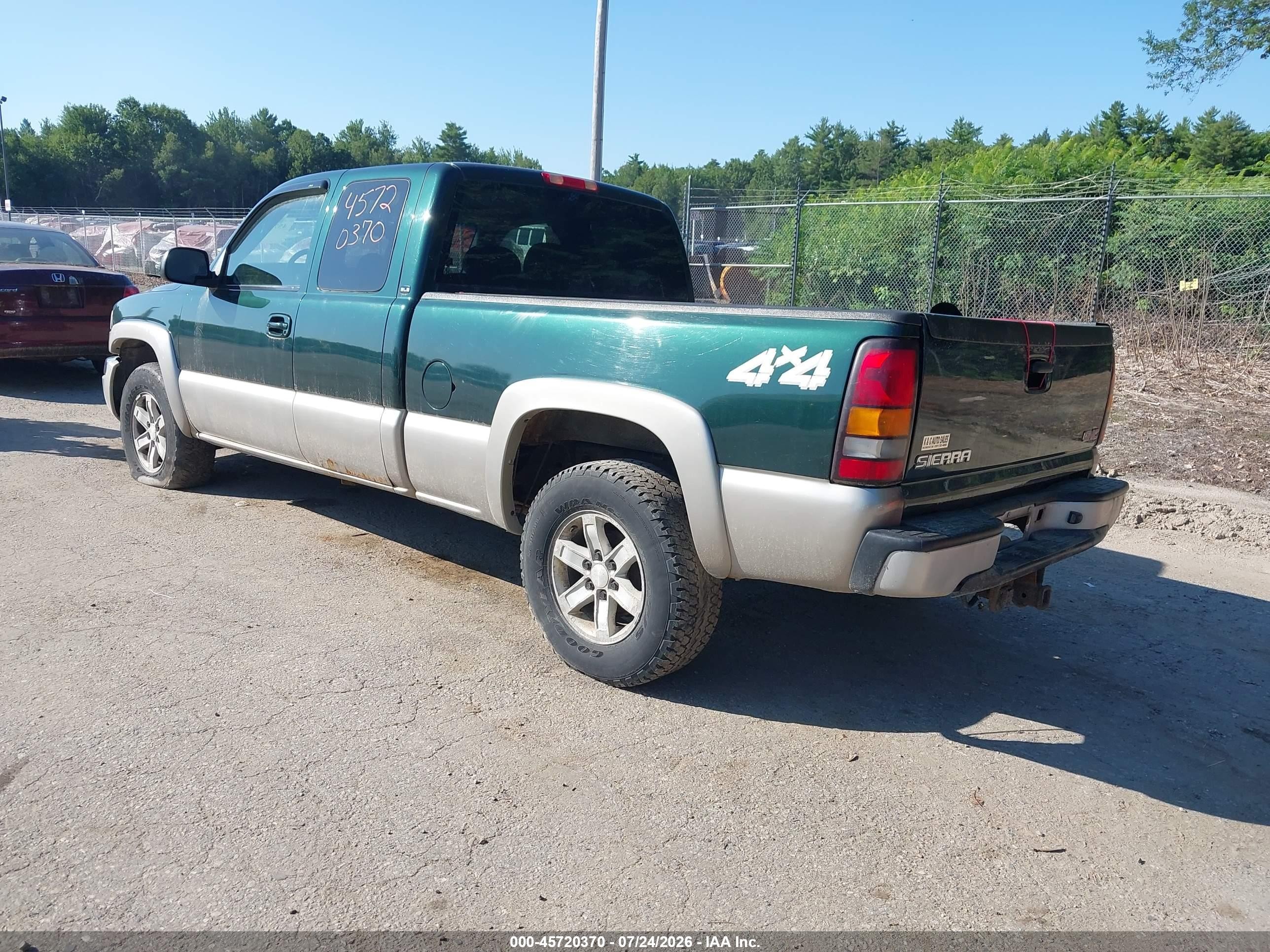 2005 Gmc Sierra 1500 Sle Green vin: 2GTEK19V951203632