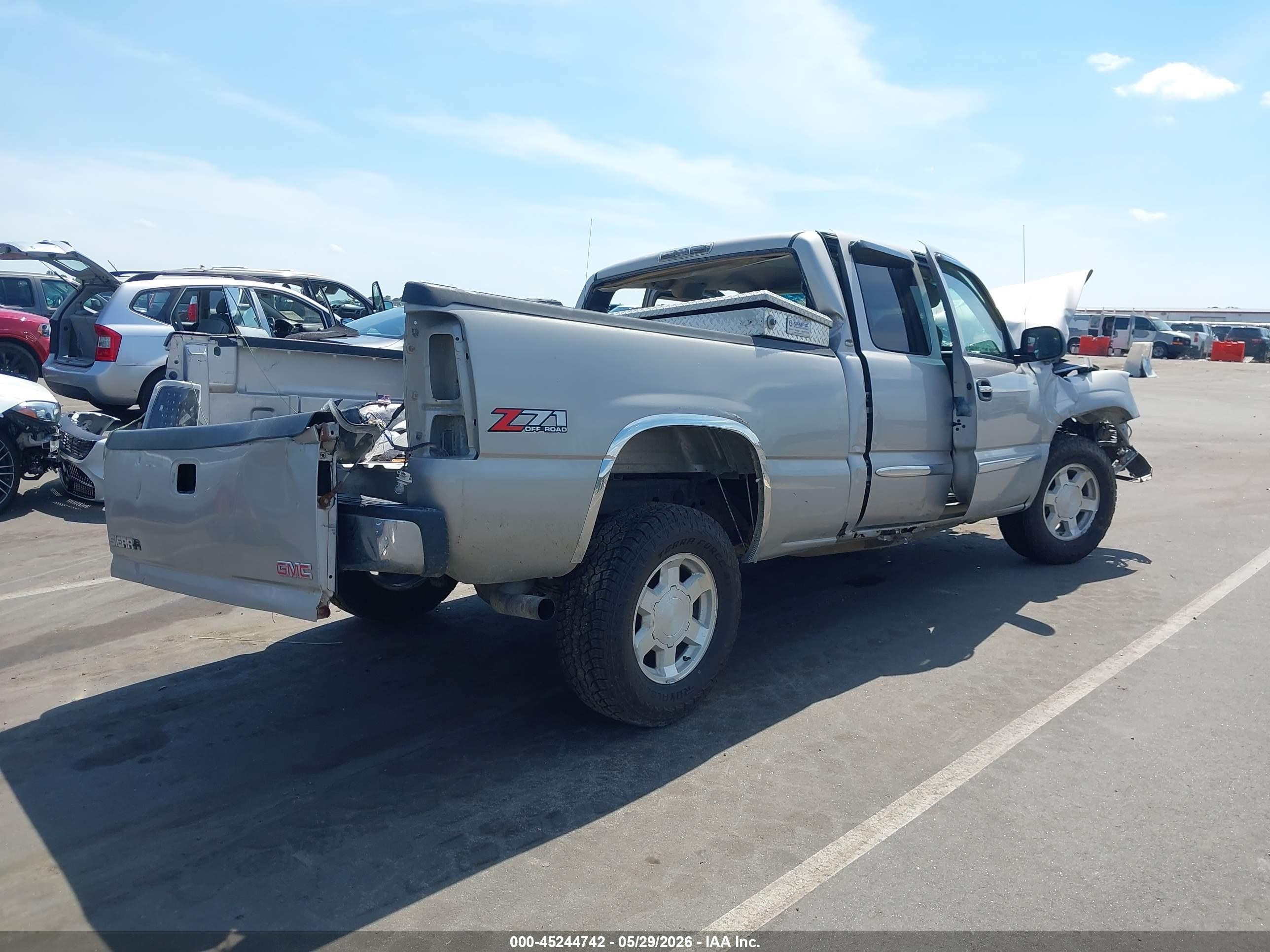 2004 Gmc Sierra 1500 Sle Silver vin: 2GTEK19VX41257987