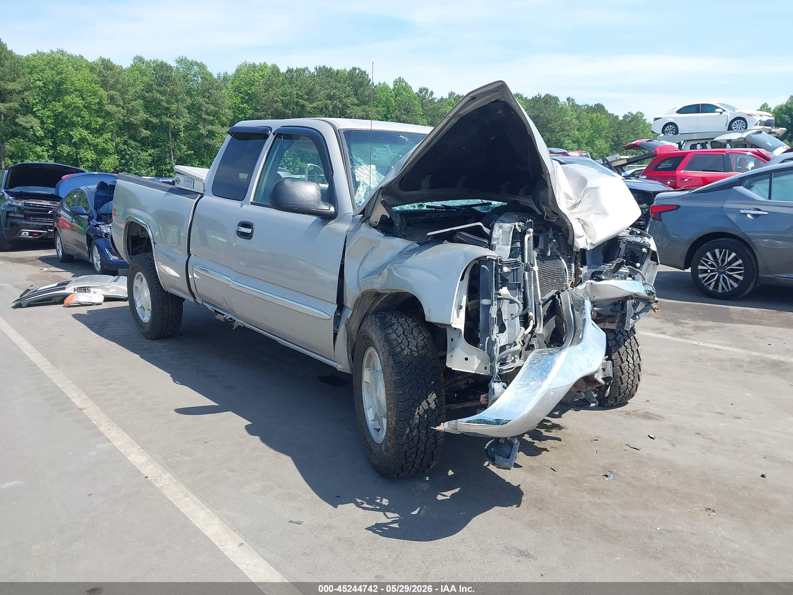 2004 Gmc Sierra 1500 Sle Silver vin: 2GTEK19VX41257987