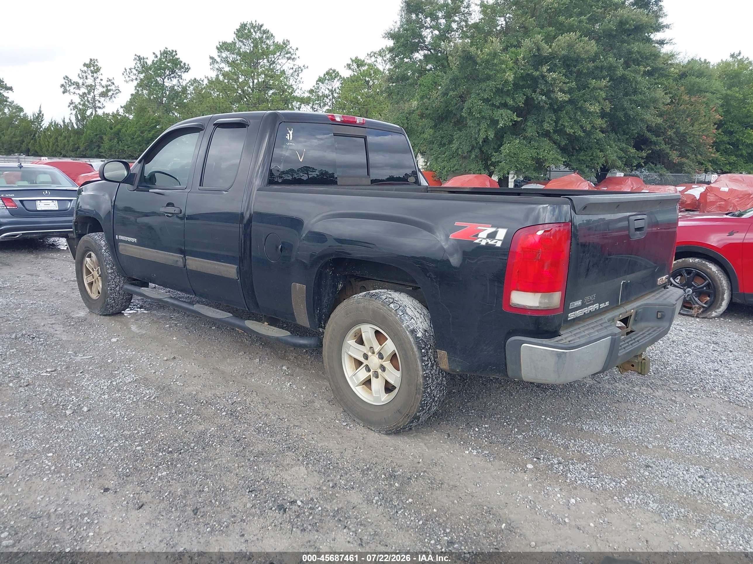 2009 Gmc Sierra 1500 Sle Black vin: 2GTEK290991122145