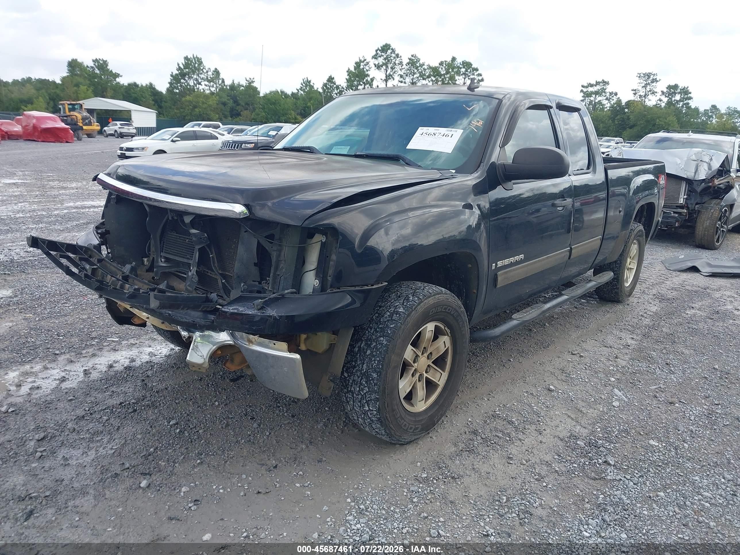 2009 Gmc Sierra 1500 Sle Black vin: 2GTEK290991122145