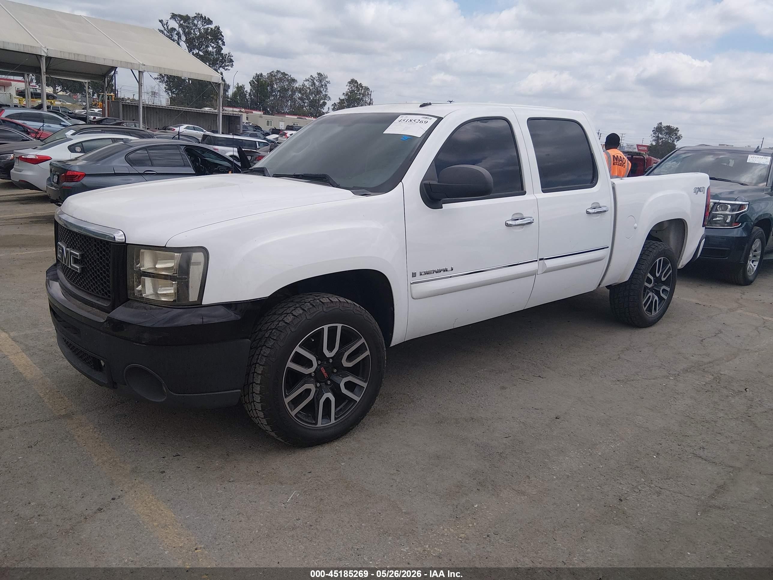 2008 Gmc Sierra 1500 Denali White vin: 2GTEK638181311683
