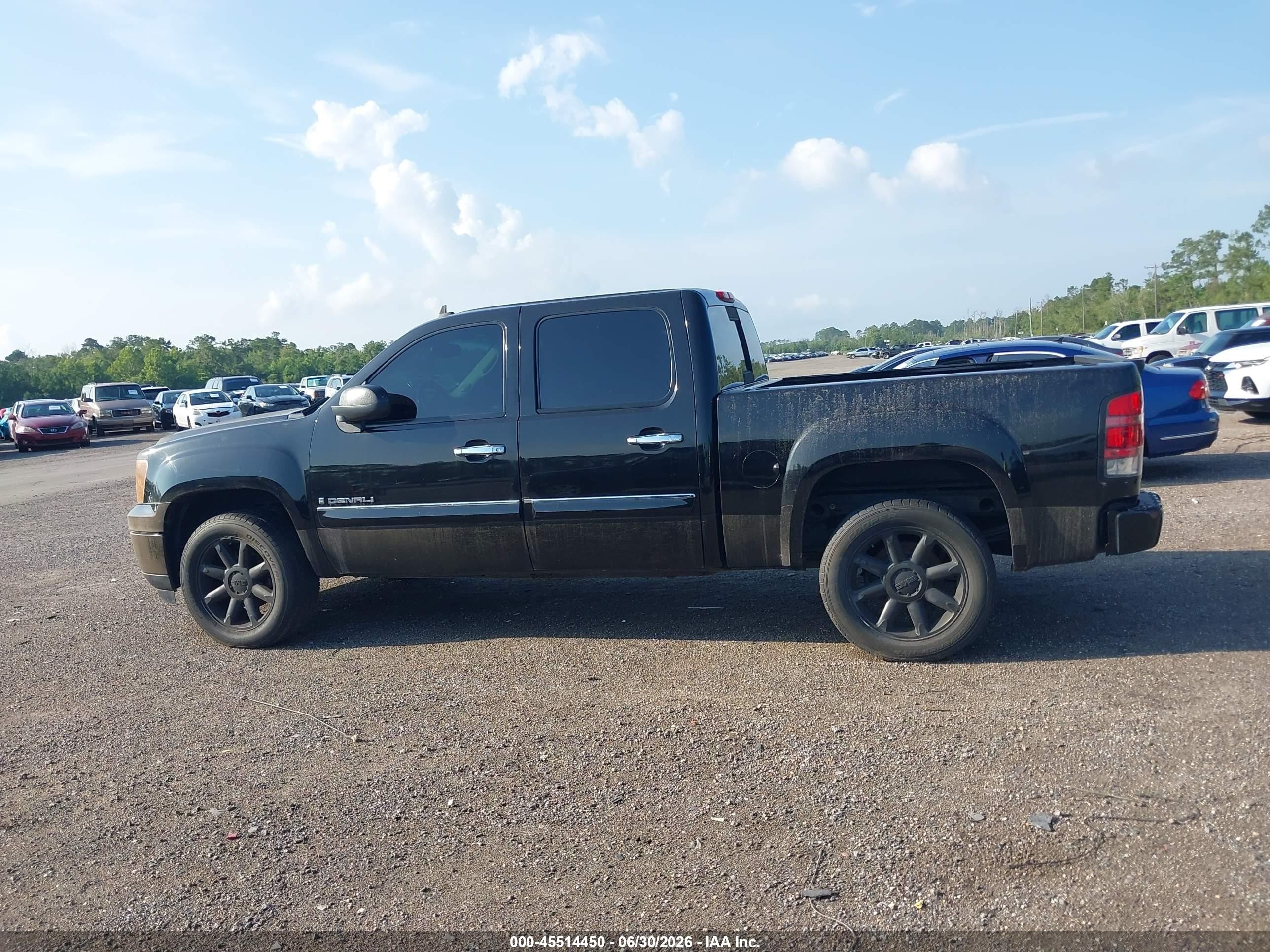 2008 Gmc Sierra 1500 Denali Black vin: 2GTEK638681311520