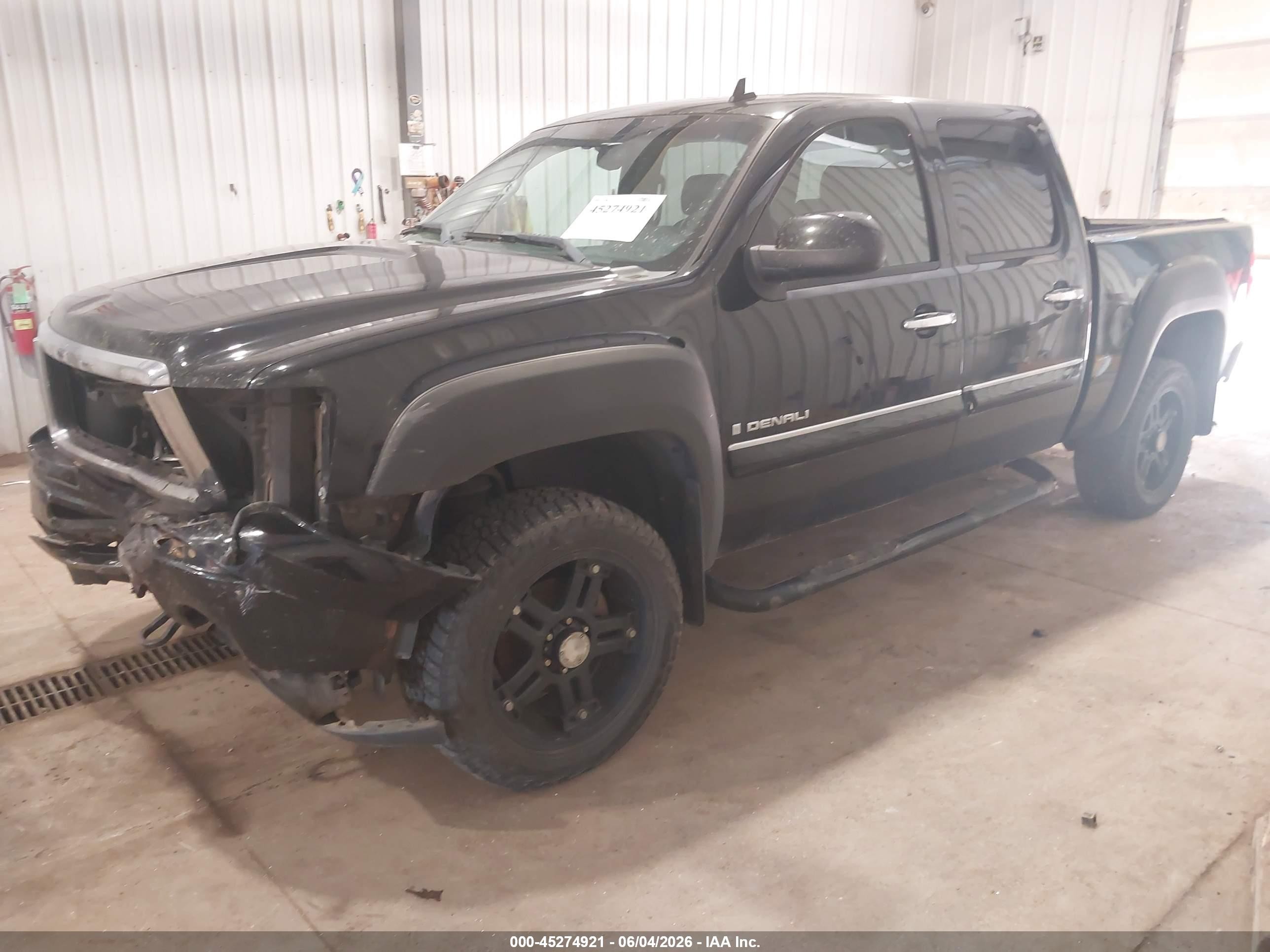 2008 Gmc Sierra 1500 Denali Black vin: 2GTEK638781182865