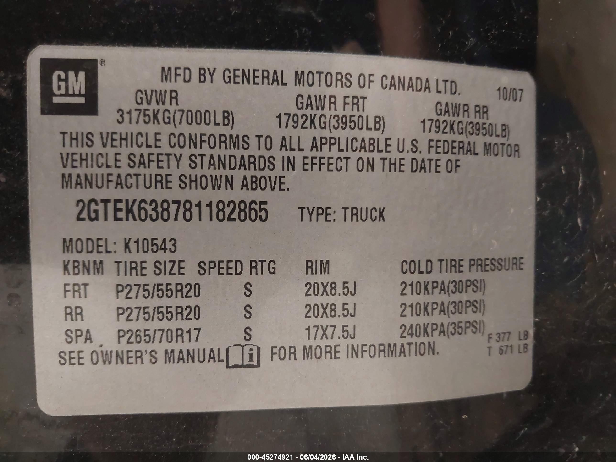 2008 Gmc Sierra 1500 Denali Black vin: 2GTEK638781182865