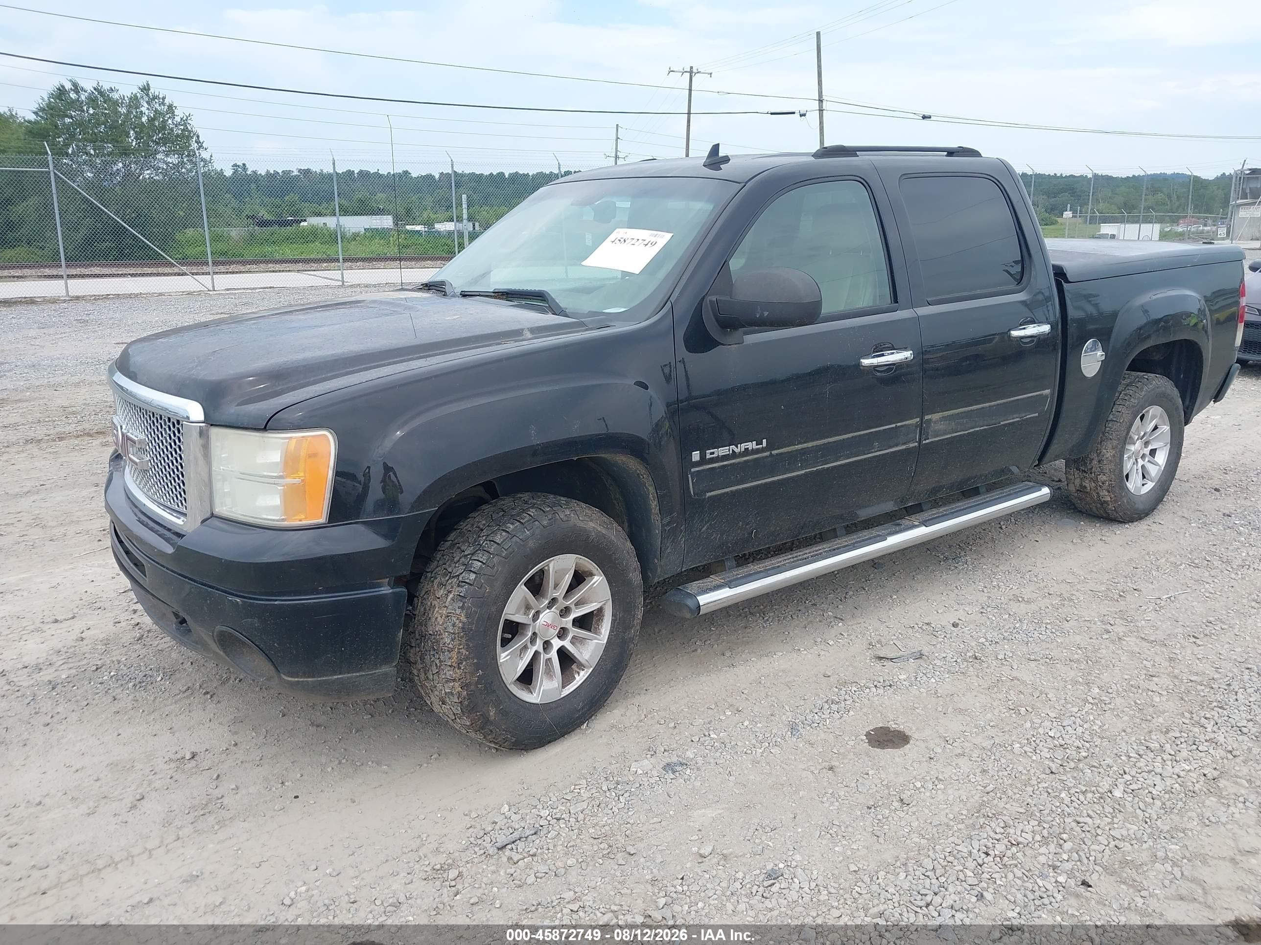 2008 Gmc Sierra 1500 Denali Черный vin: 2GTEK638981171222