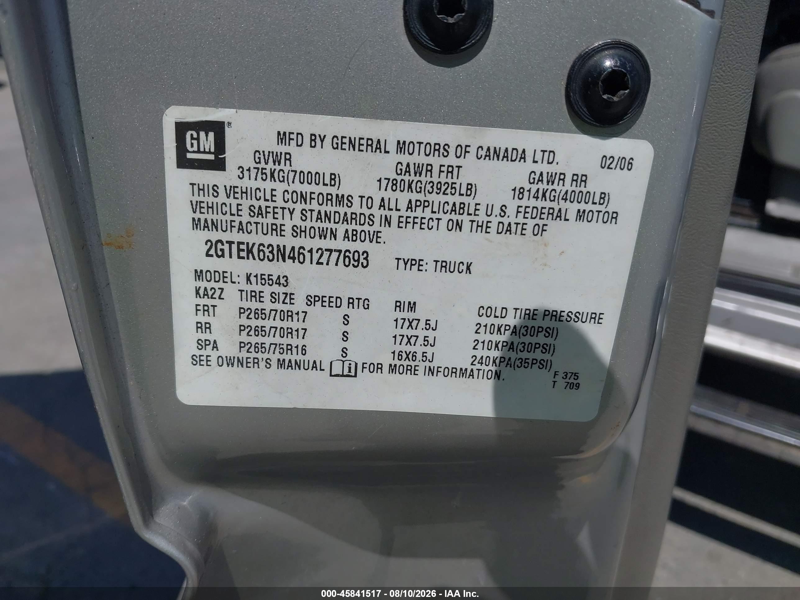 2006 Gmc Sierra 1500 Denali Серый vin: 2GTEK63N461277693