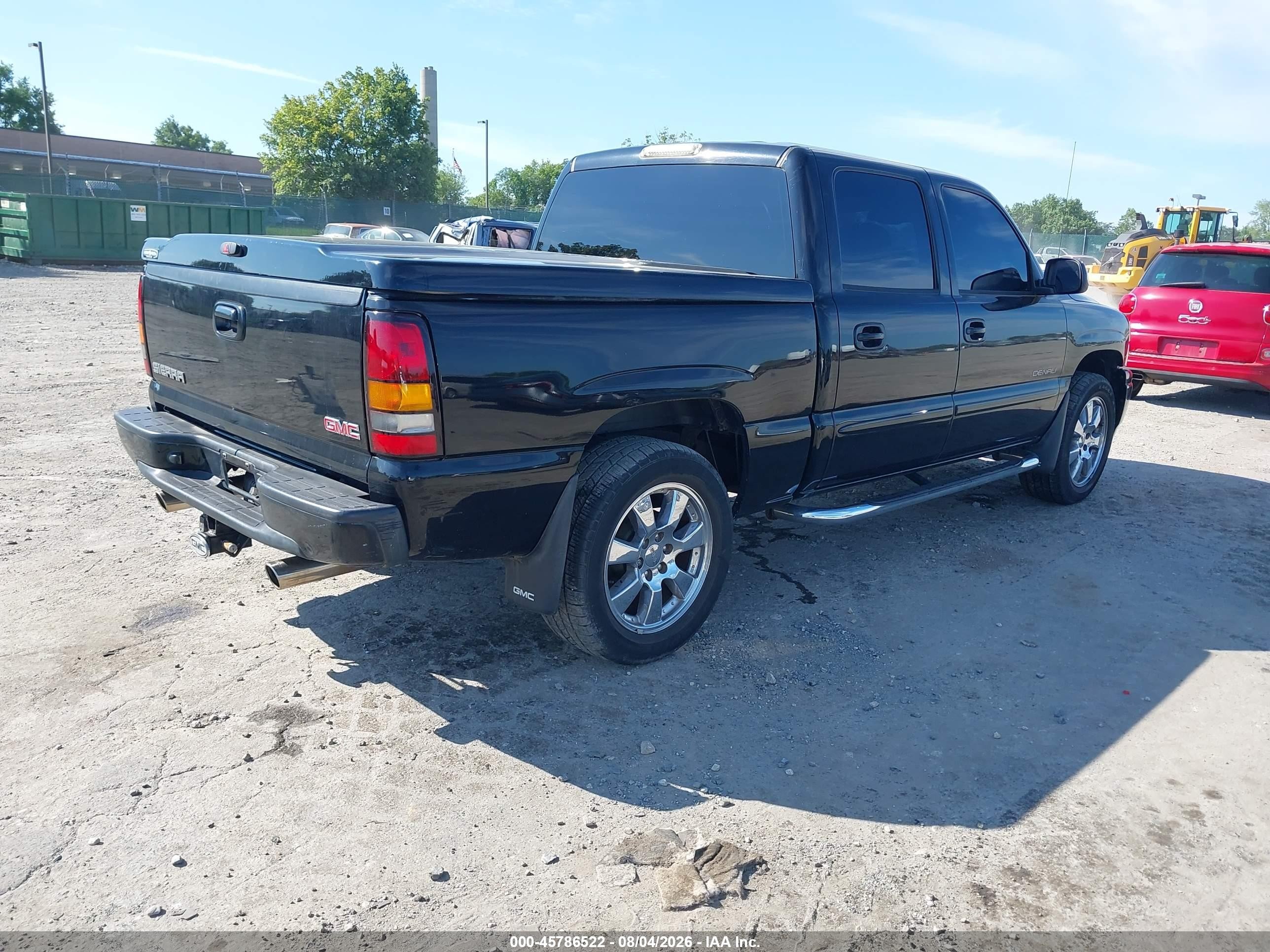 2006 Gmc Sierra K1500 Denali Black vin: 2GTEK63N961143715