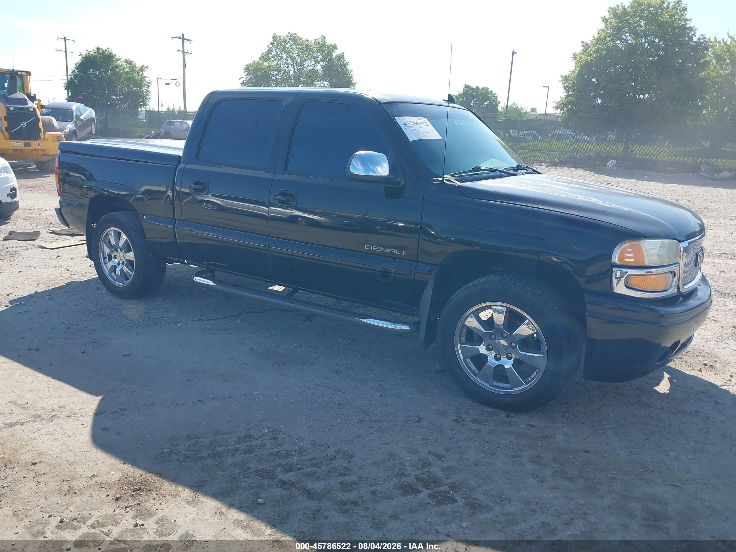 2006 Gmc Sierra K1500 Denali Black vin: 2GTEK63N961143715