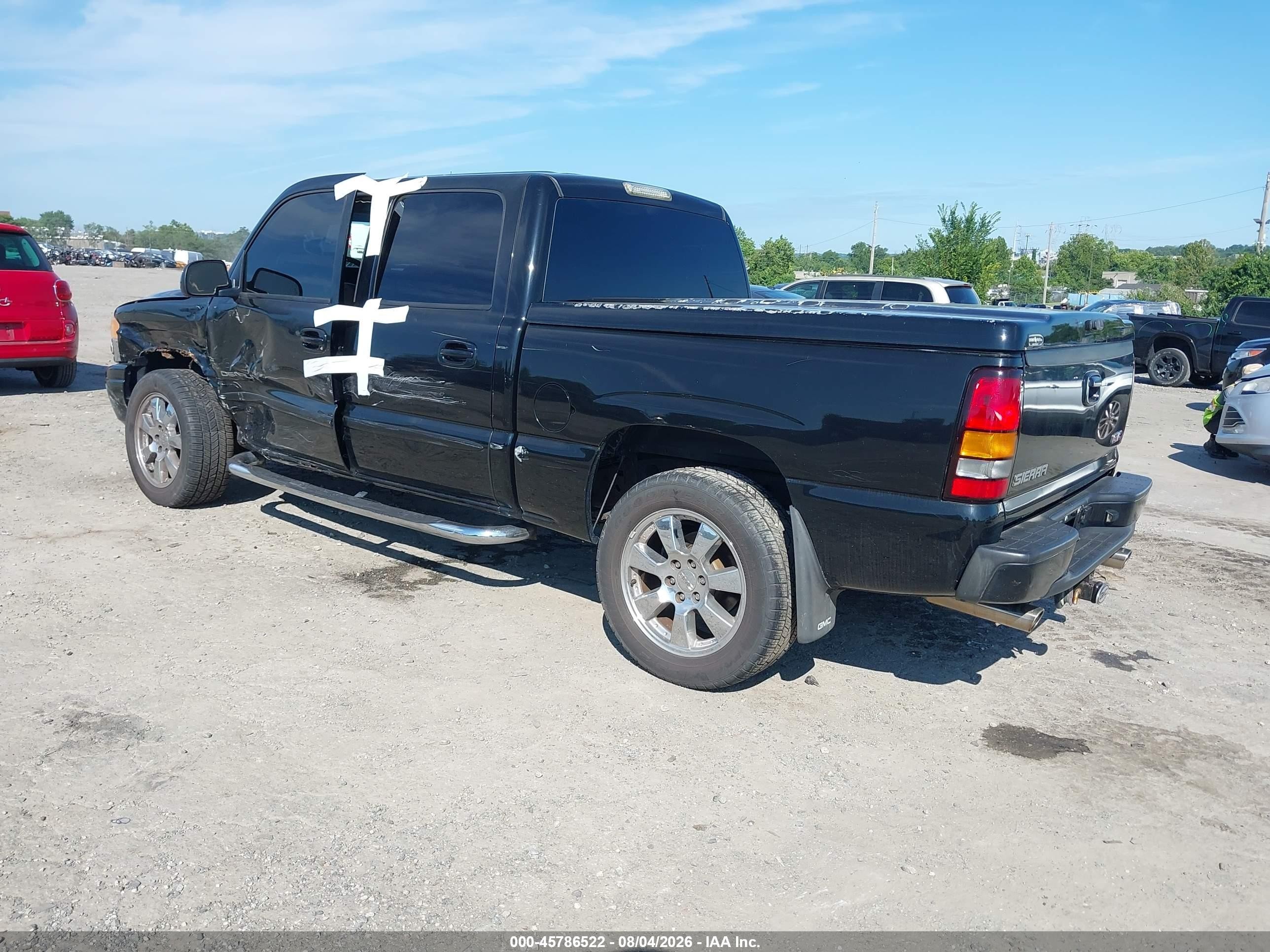 2006 Gmc Sierra K1500 Denali Black vin: 2GTEK63N961143715