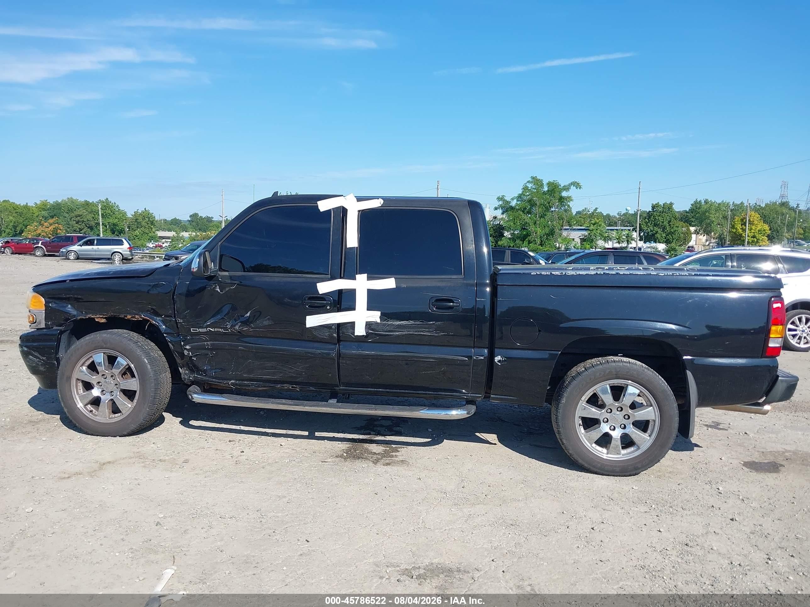 2006 Gmc Sierra K1500 Denali Black vin: 2GTEK63N961143715