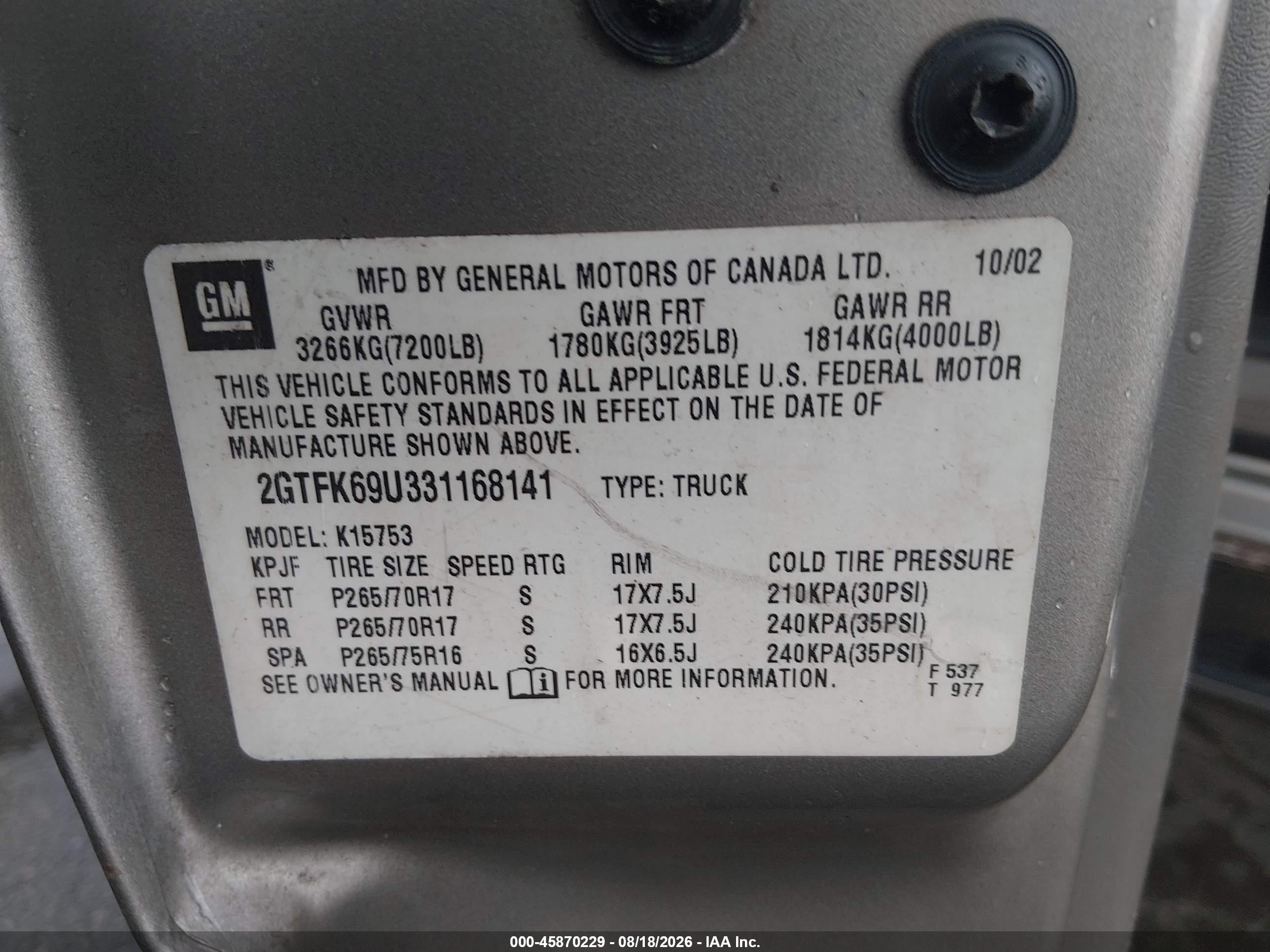 2003 Gmc Sierra 1500 Denali Бежевый vin: 2GTFK69U331168141