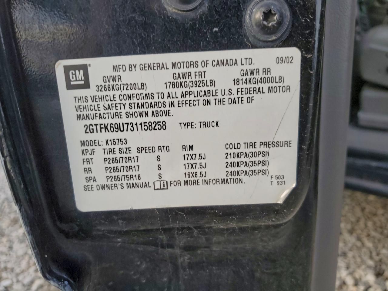 2003 Gmc Sierra K1500 Denali Черный vin: 2GTFK69U731158258