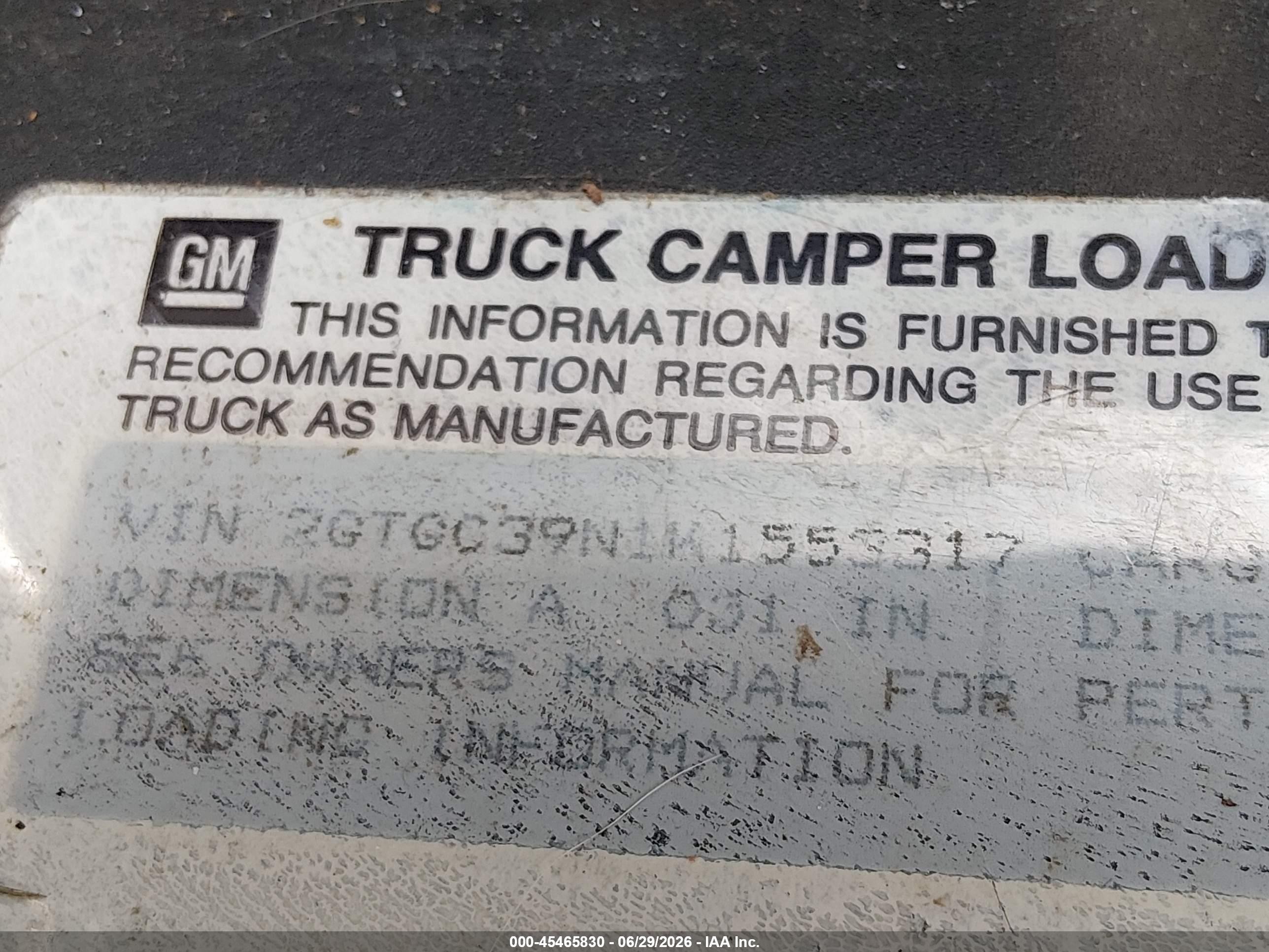 1989 Gmc Sierra C3500 Blue vin: 2GTGC39N1K1553317