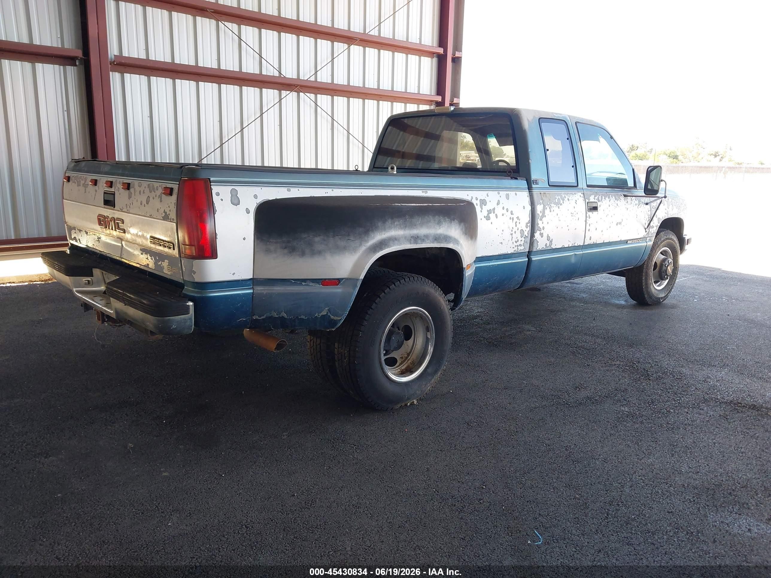 1990 Gmc Sierra C3500 Green vin: 2GTHC39N5L1521332