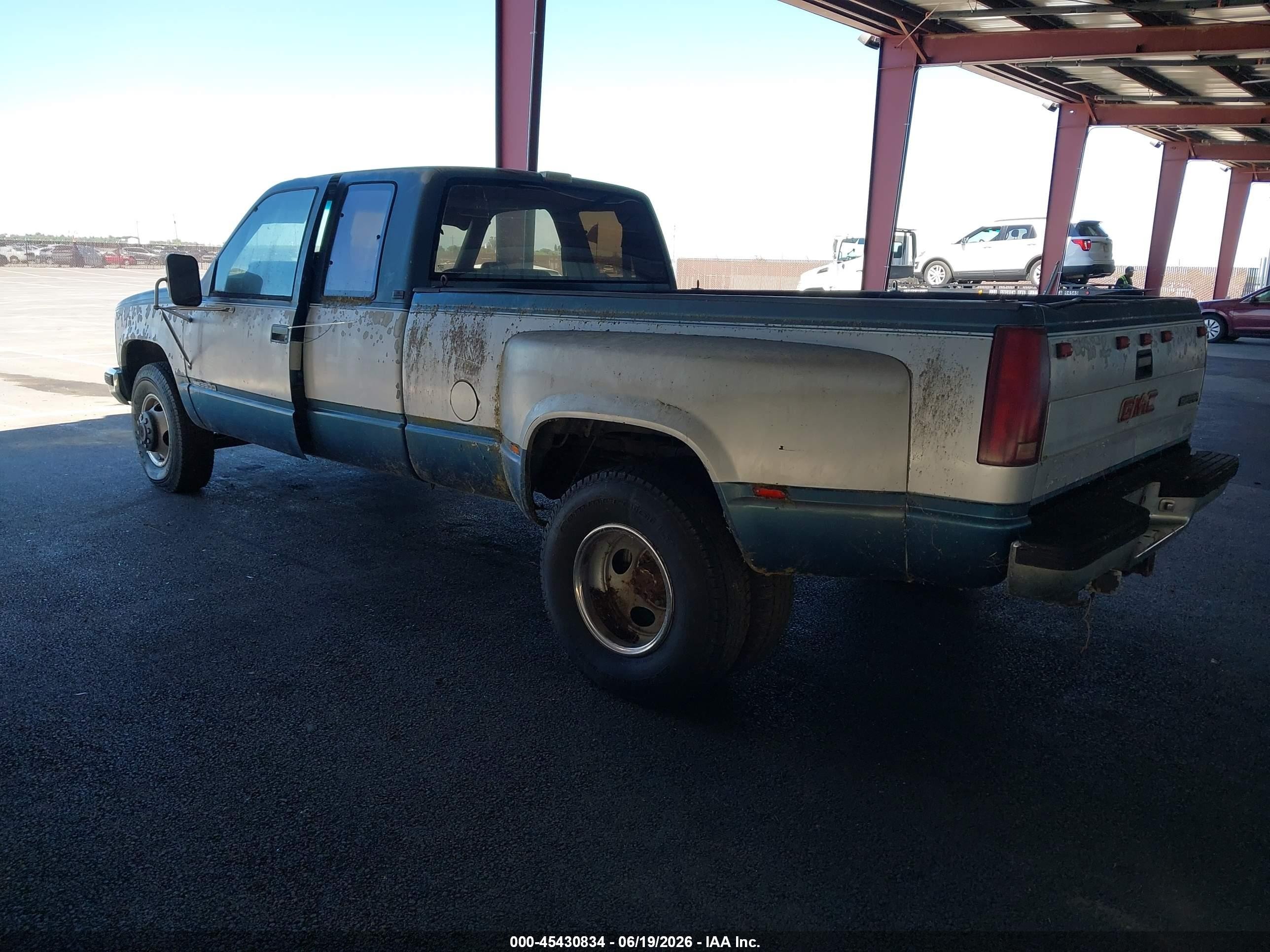 1990 Gmc Sierra C3500 Green vin: 2GTHC39N5L1521332