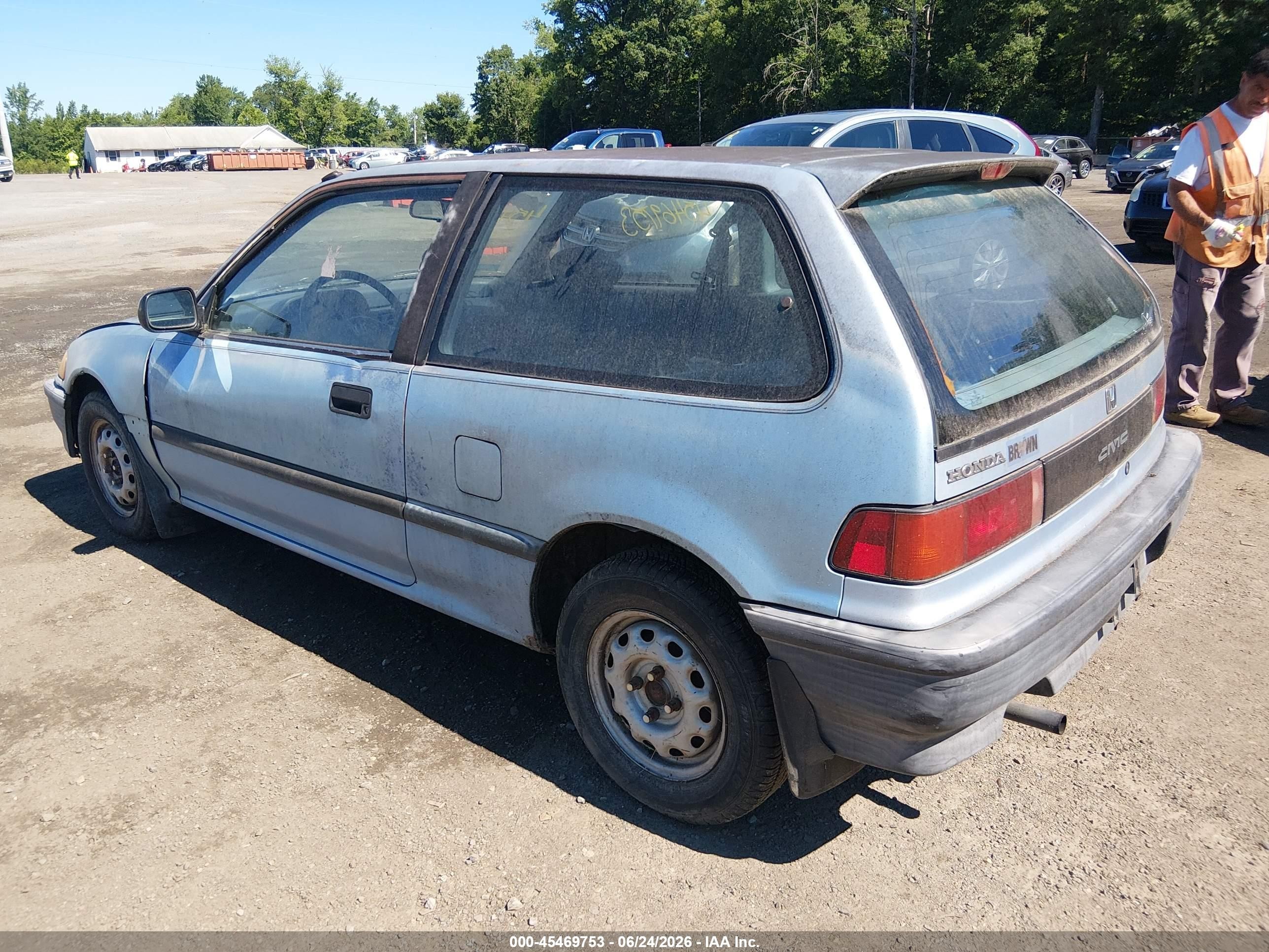 1990 Honda Civic   Light Blue vin: 2HGED6343LH505088