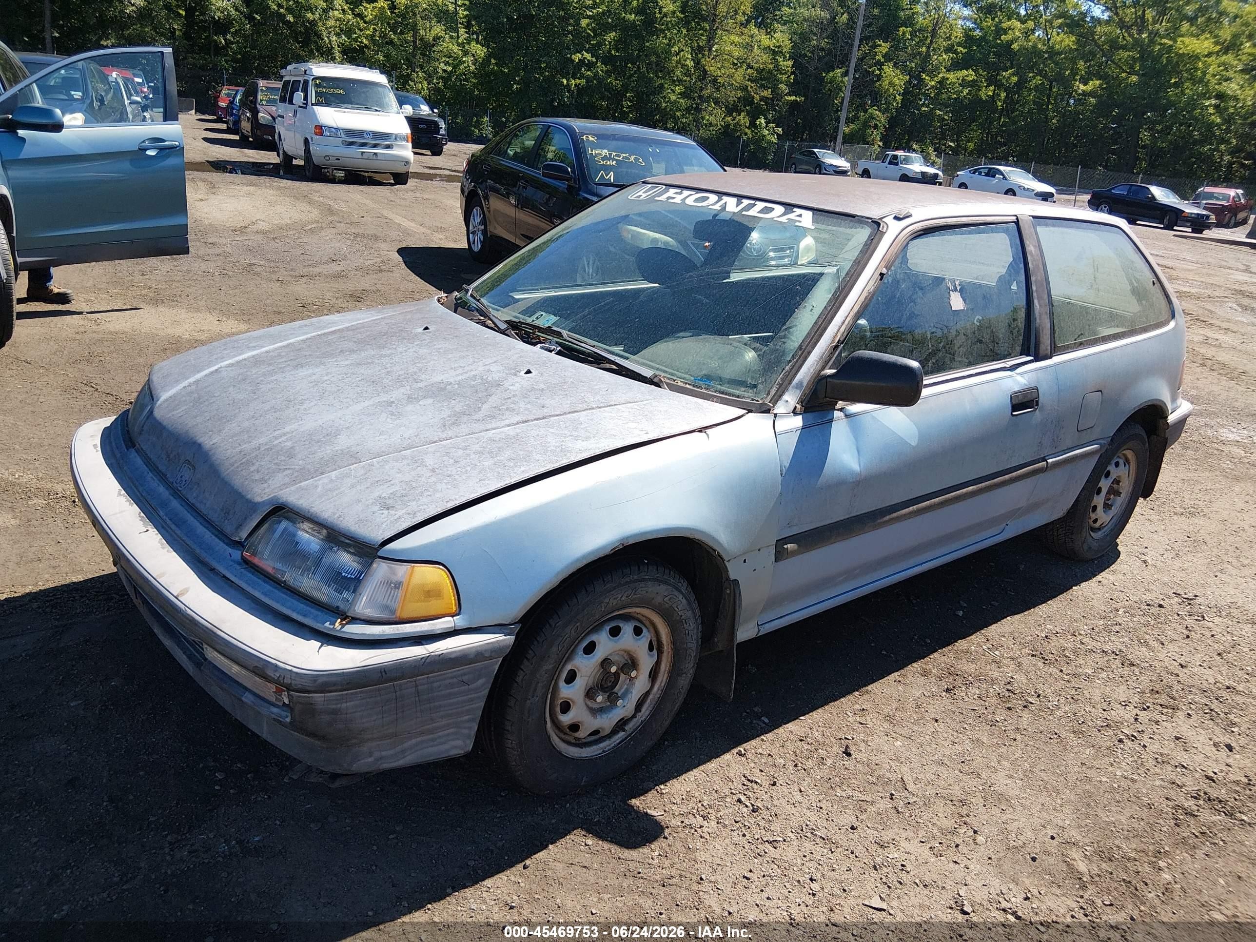 1990 Honda Civic   Light Blue vin: 2HGED6343LH505088