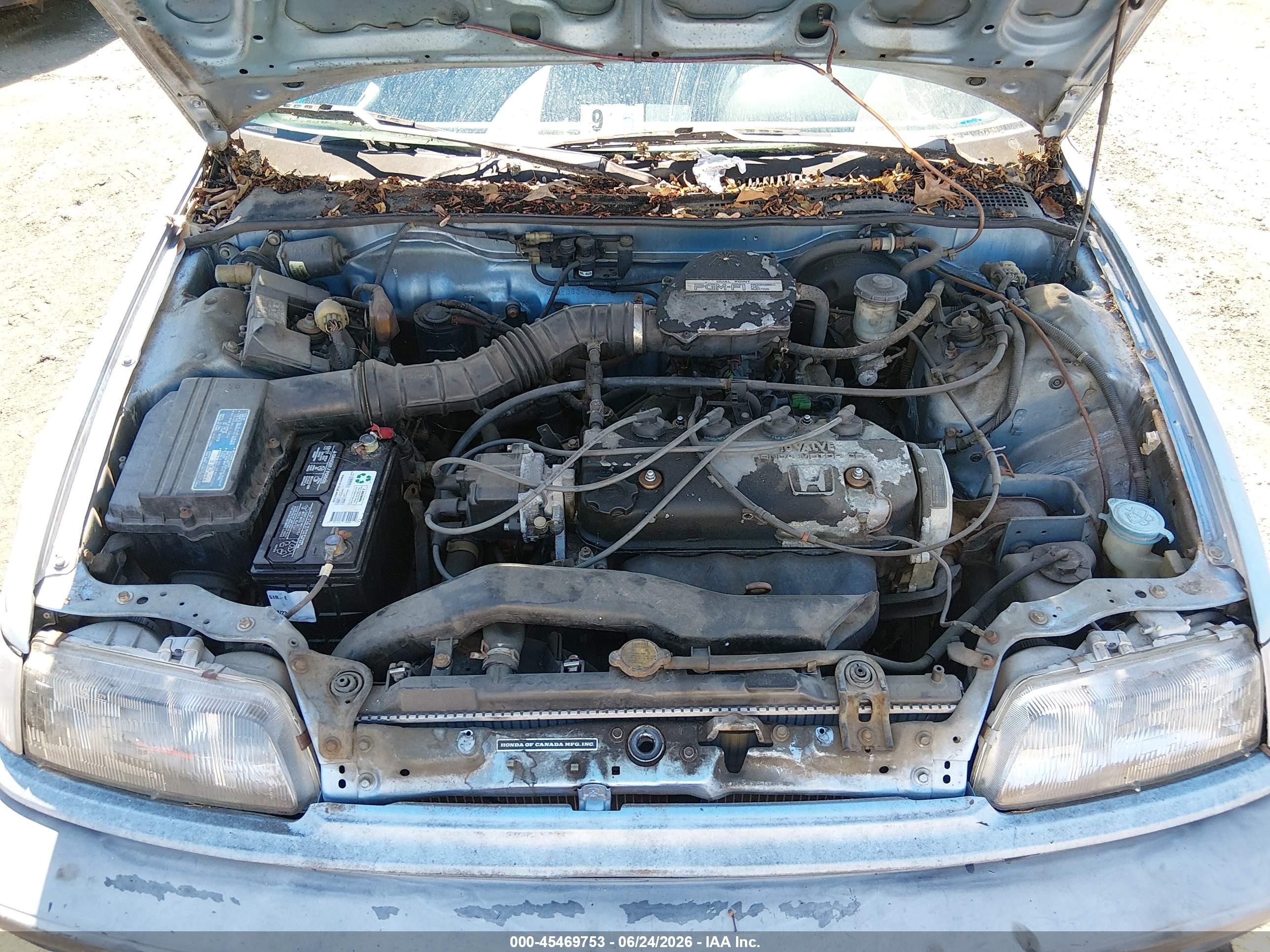 1990 Honda Civic   Light Blue vin: 2HGED6343LH505088