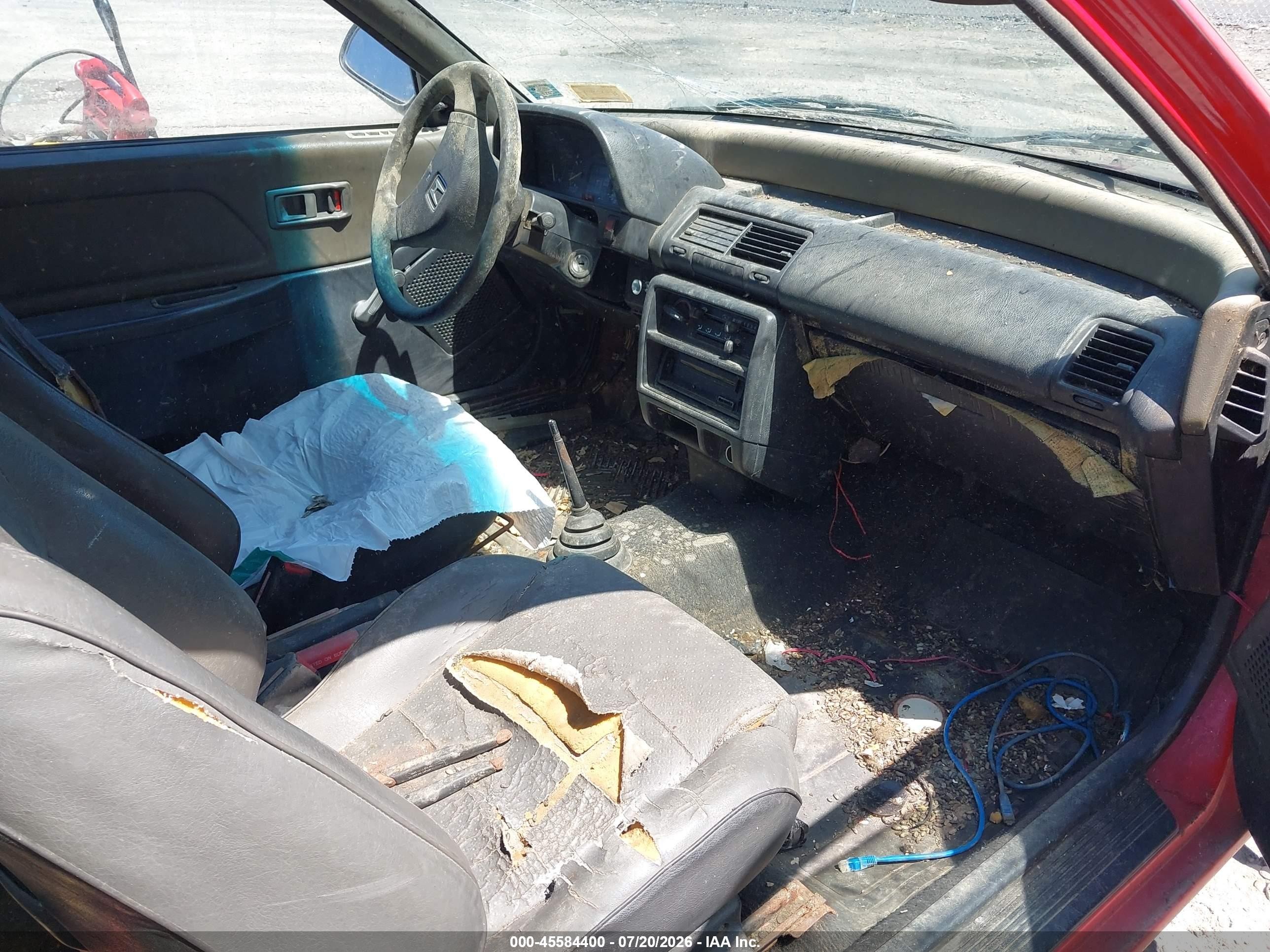 1991 Honda Civic   Red vin: 2HGED6348MH578989