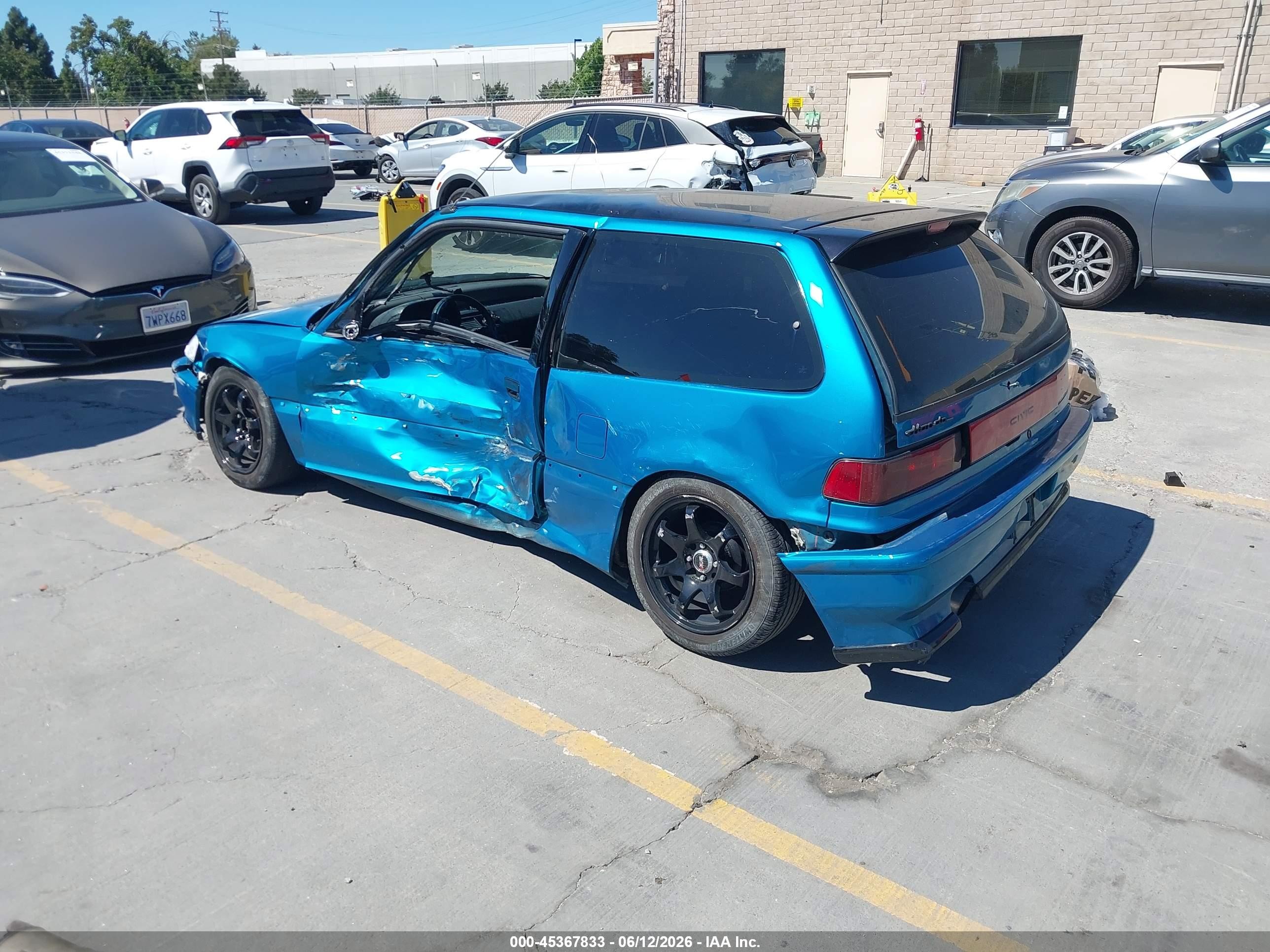 1991 Honda Civic Dx Light Blue vin: 2HGED6354MH559915