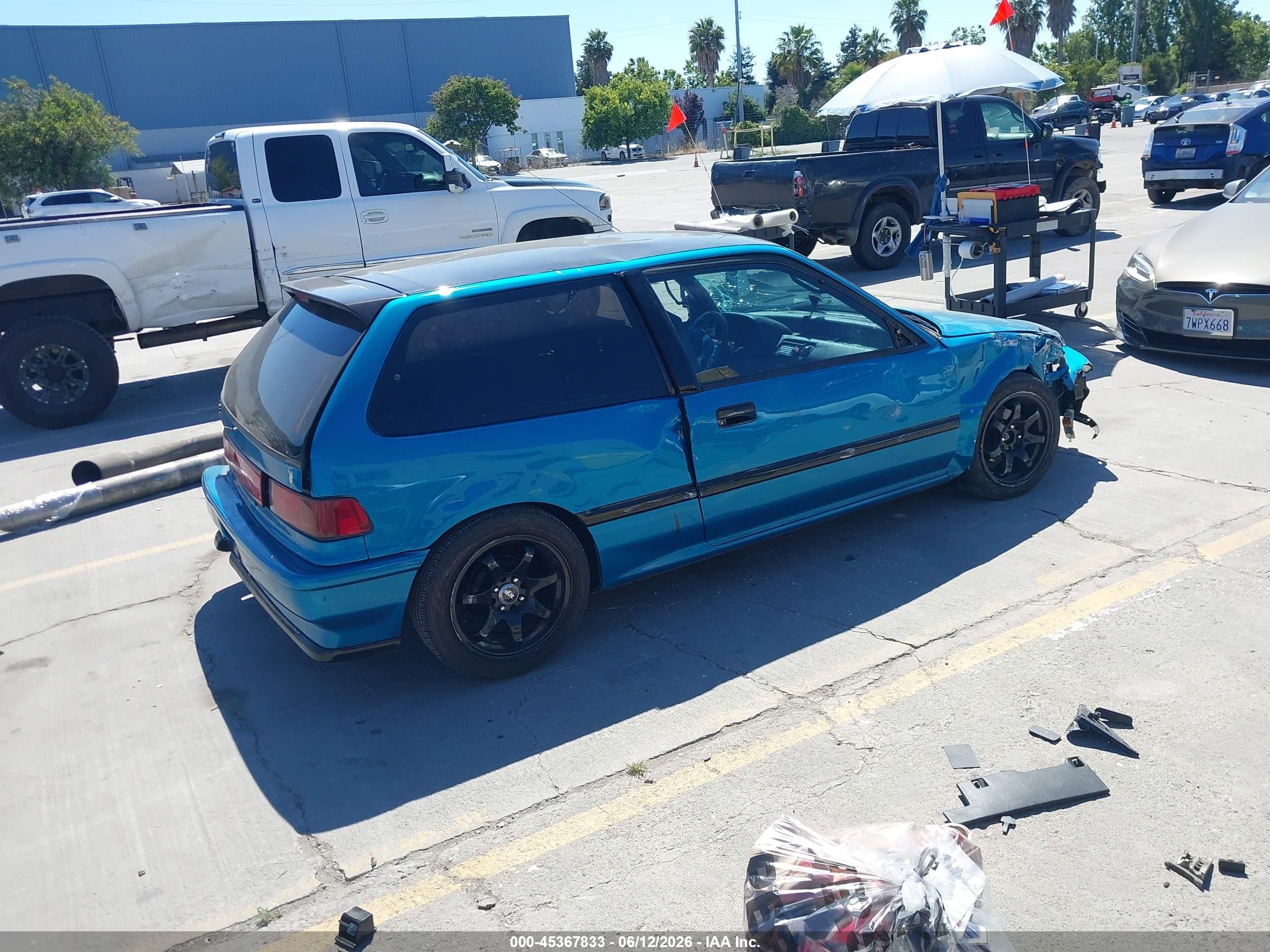 1991 Honda Civic Dx Light Blue vin: 2HGED6354MH559915