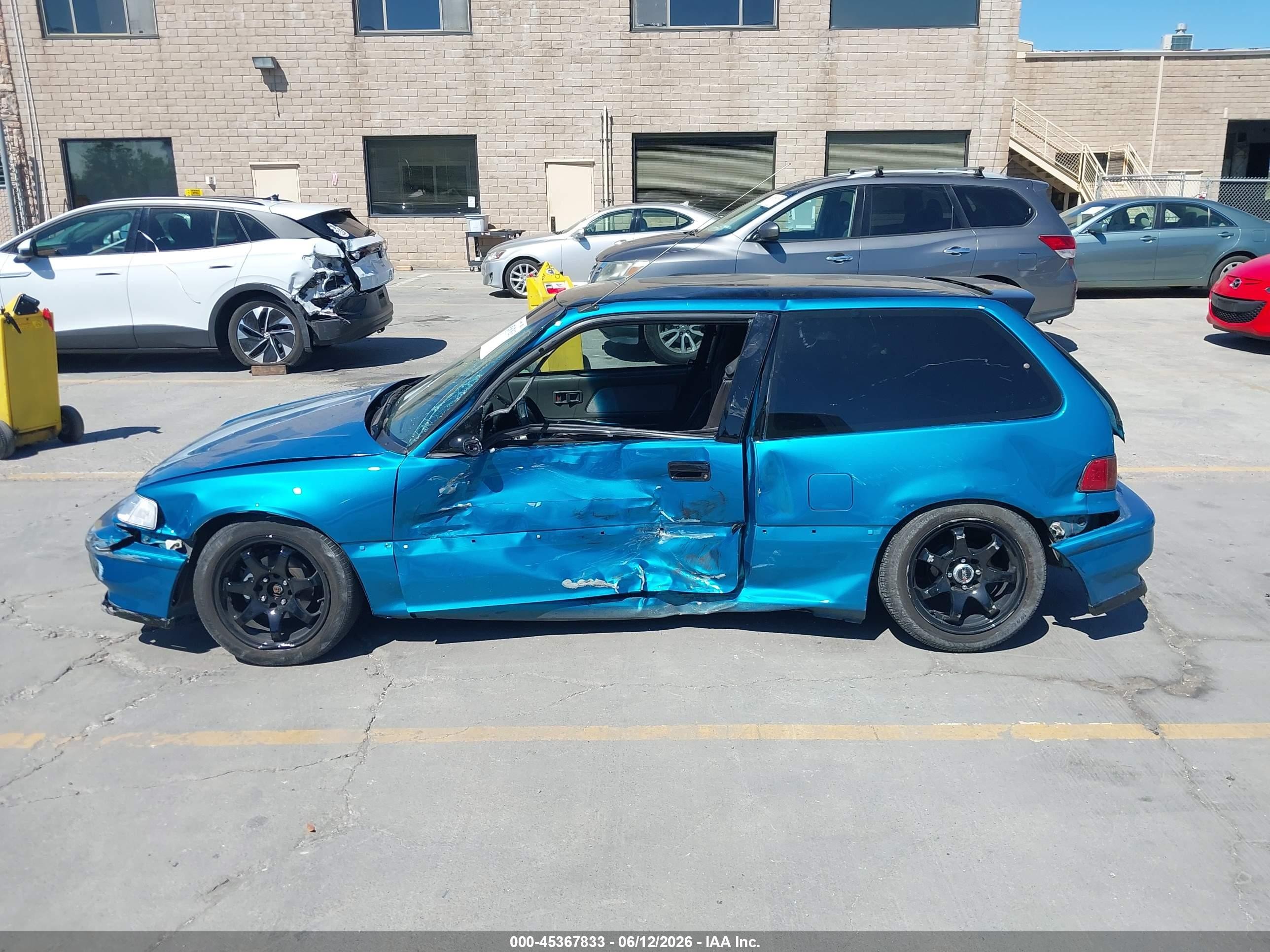 1991 Honda Civic Dx Light Blue vin: 2HGED6354MH559915