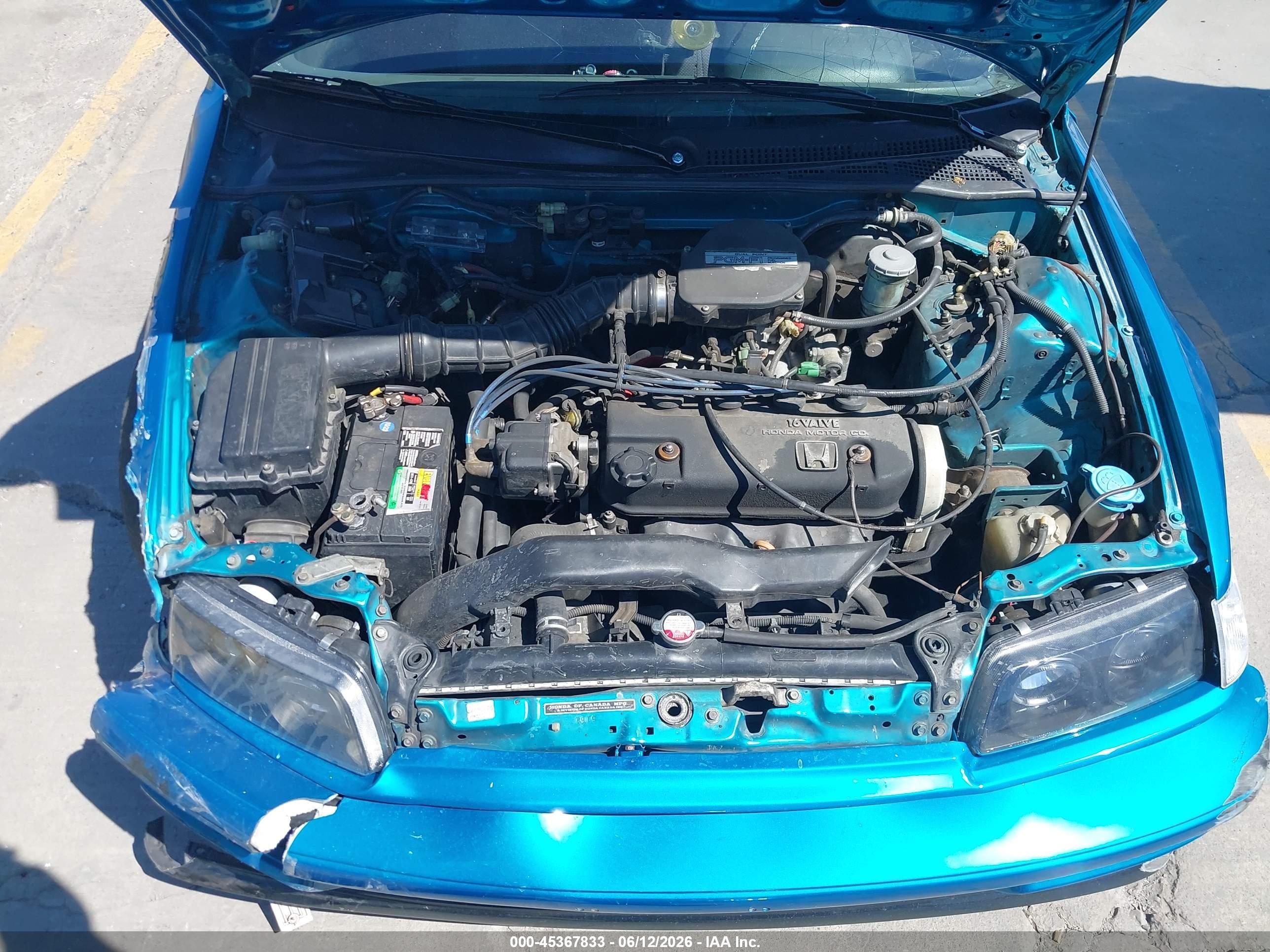 1991 Honda Civic Dx Light Blue vin: 2HGED6354MH559915