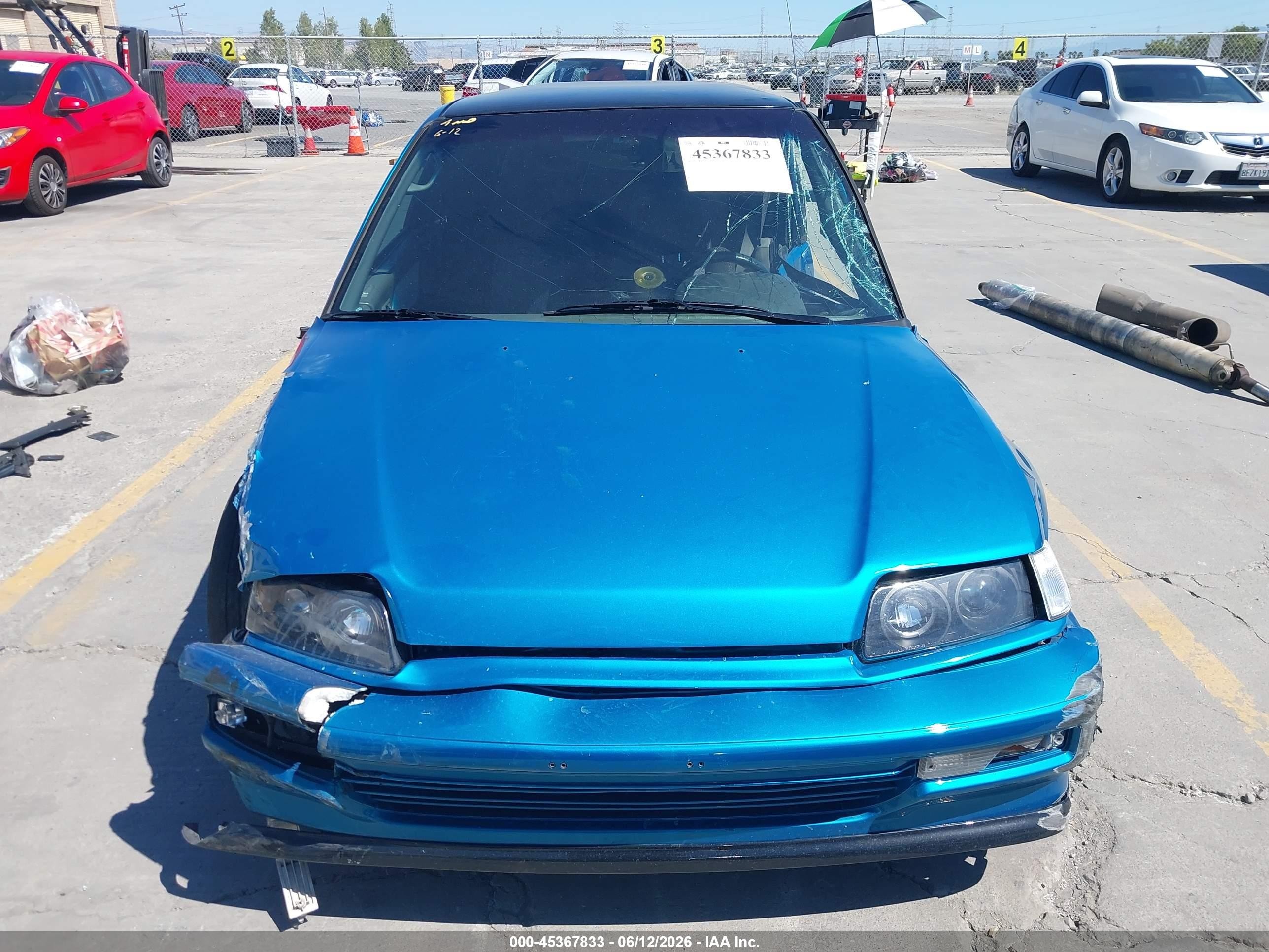 1991 Honda Civic Dx Light Blue vin: 2HGED6354MH559915