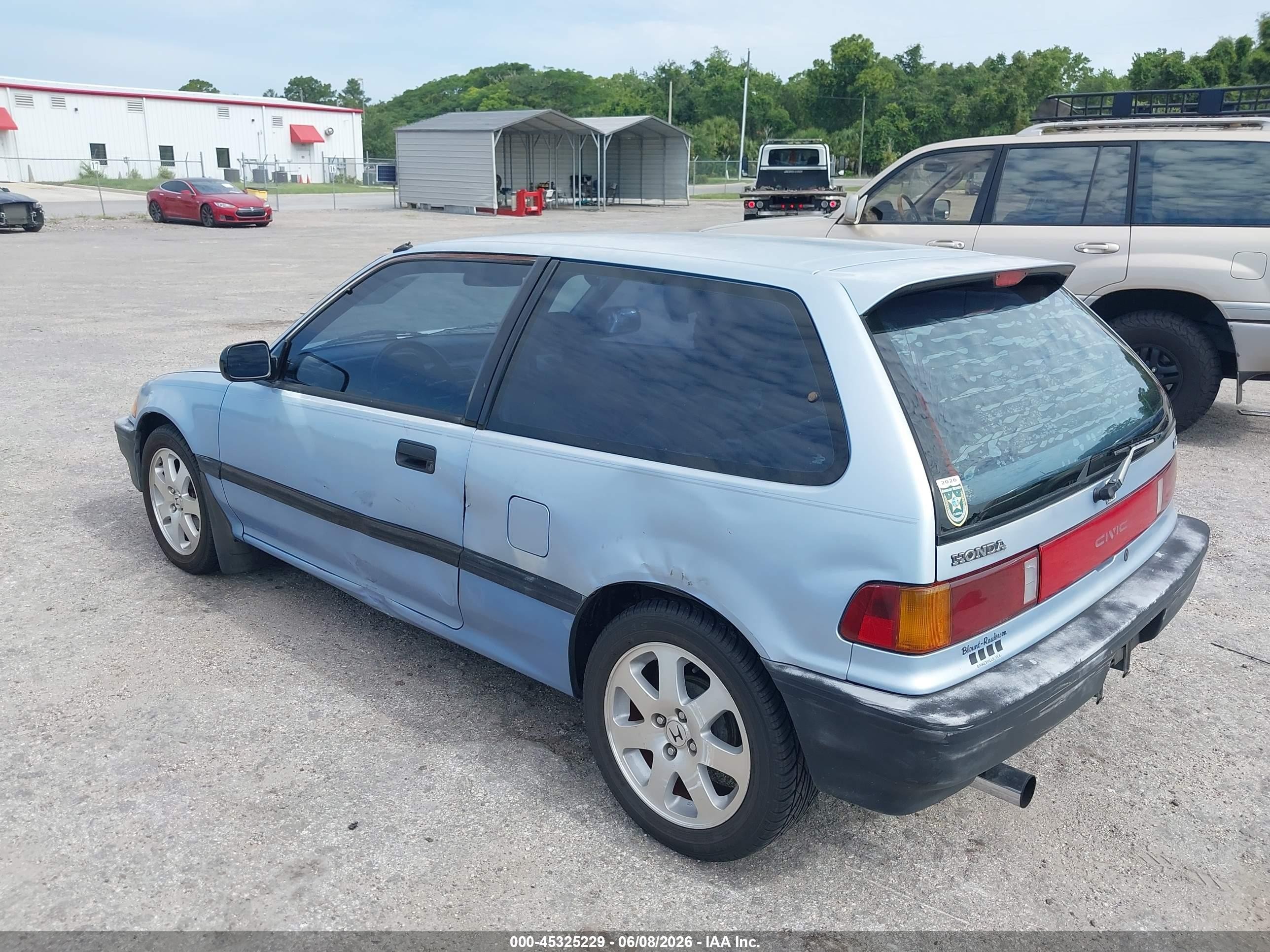 1989 Honda Civic Dx Light Blue vin: 2HGED6355KH502345