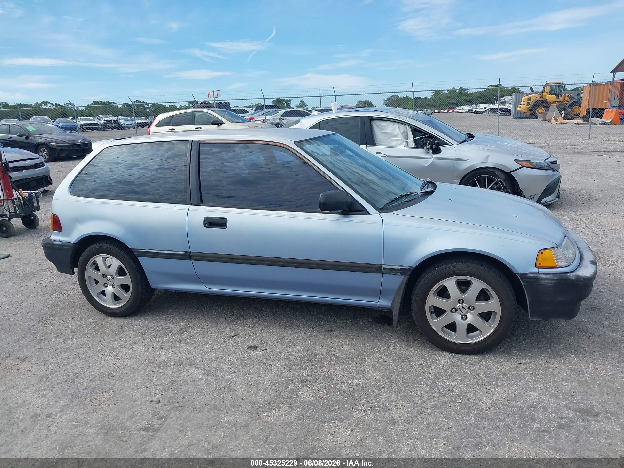 1989 Honda Civic Dx Light Blue vin: 2HGED6355KH502345