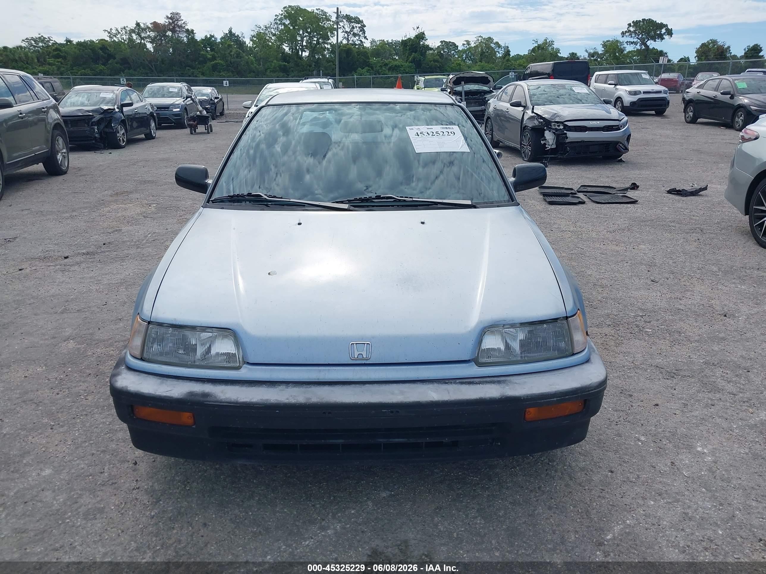 1989 Honda Civic Dx Light Blue vin: 2HGED6355KH502345
