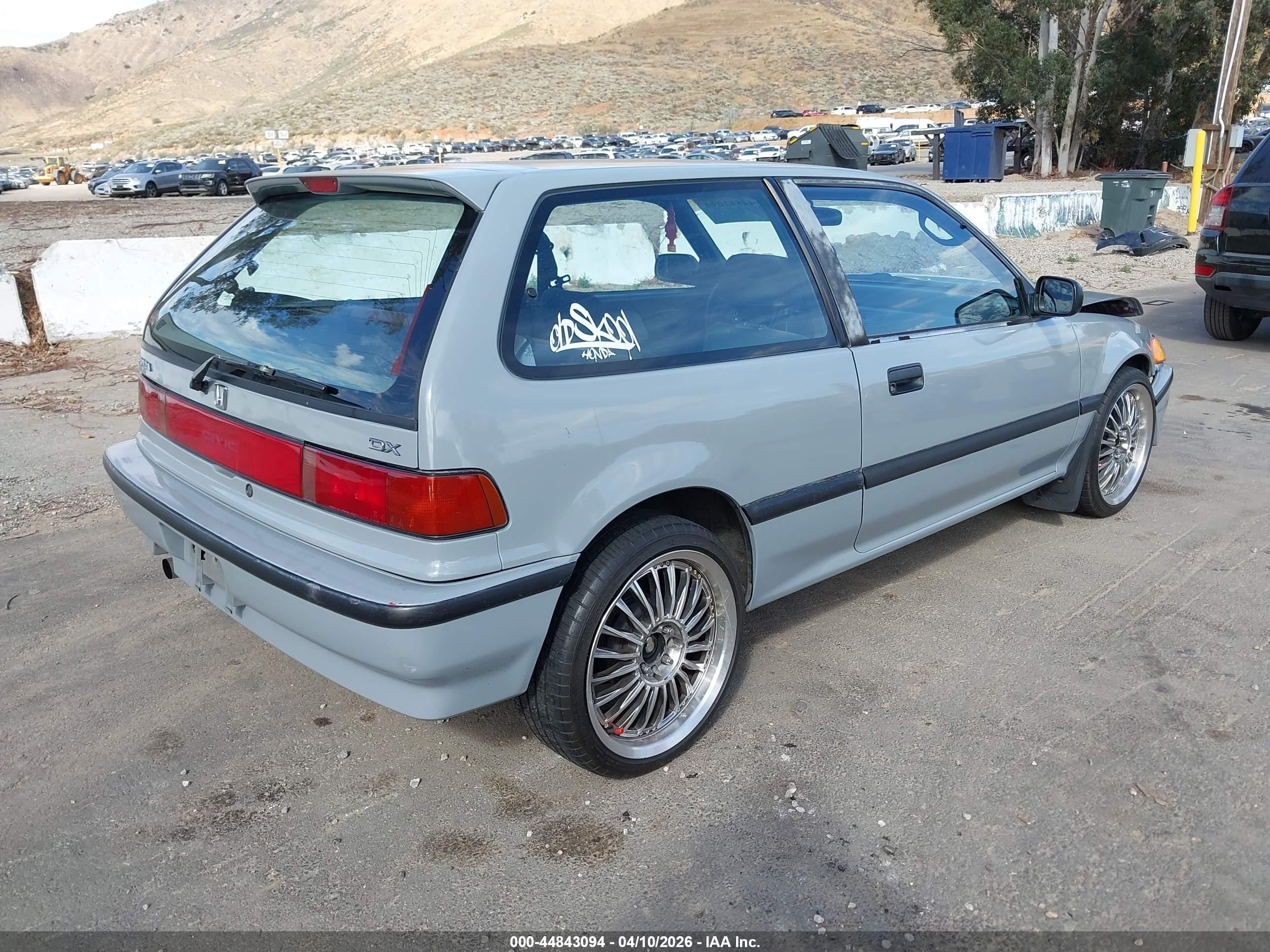 1991 Honda Civic Dx Gray vin: 2HGED6451MH585449