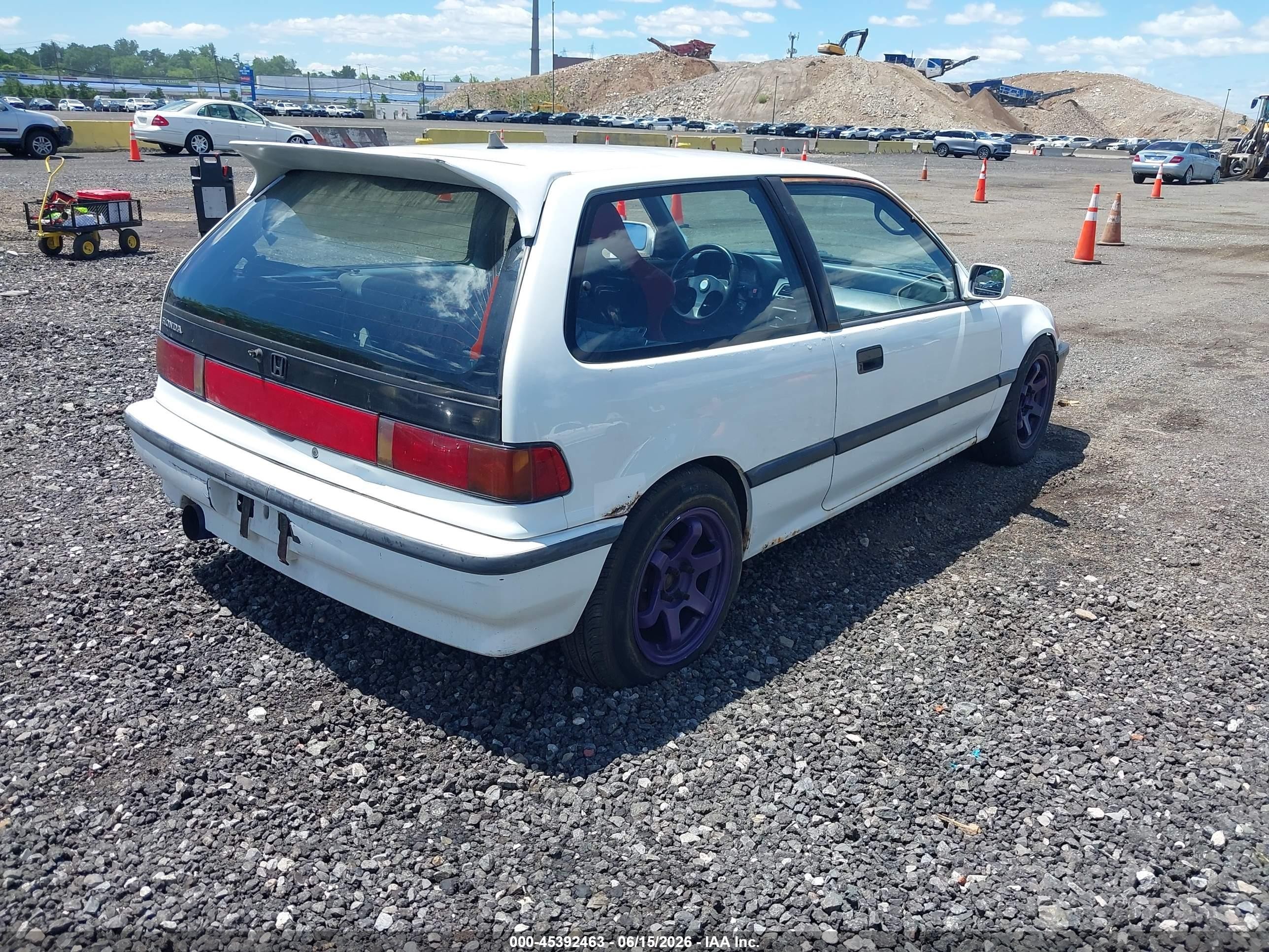 1991 Honda Civic Dx White vin: 2HGED6453MH593990