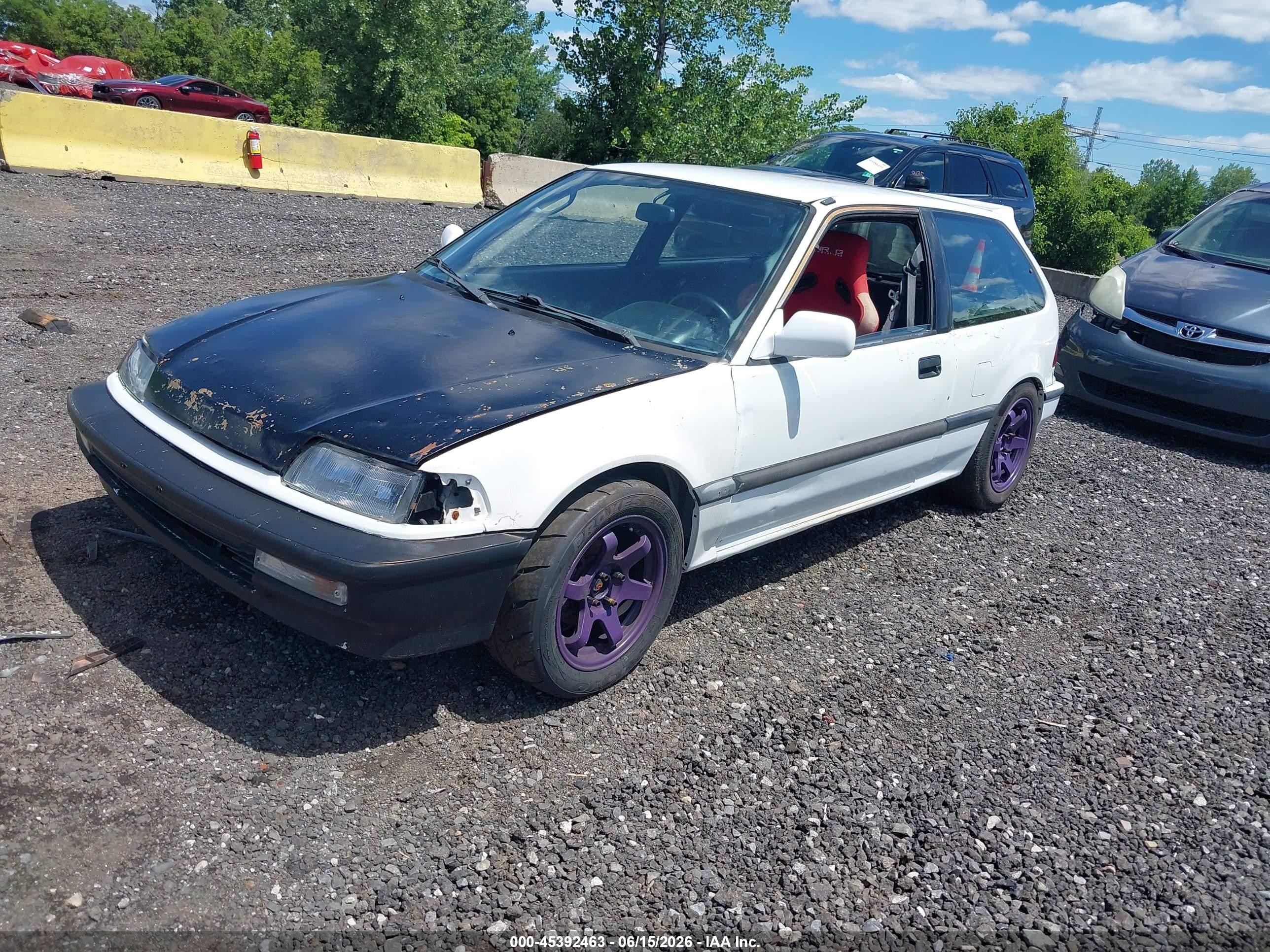 1991 Honda Civic Dx White vin: 2HGED6453MH593990