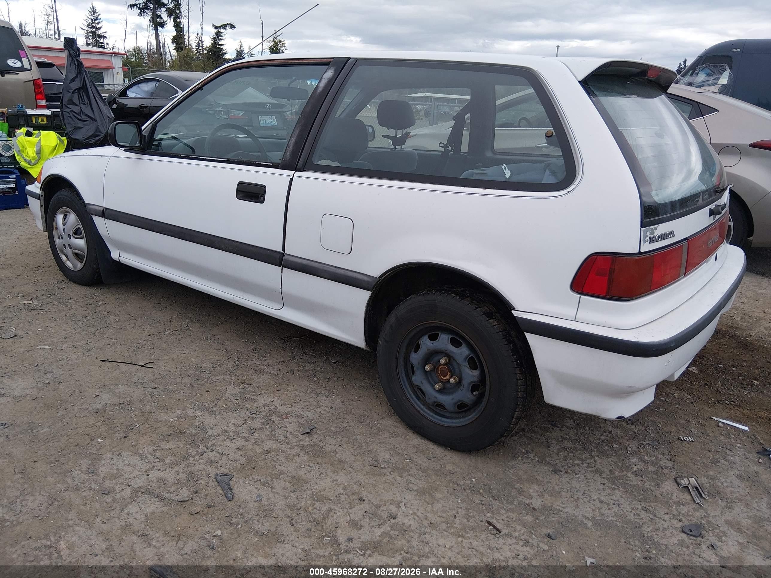 1991 Honda Civic Dx White vin: 2HGED6455MH548694
