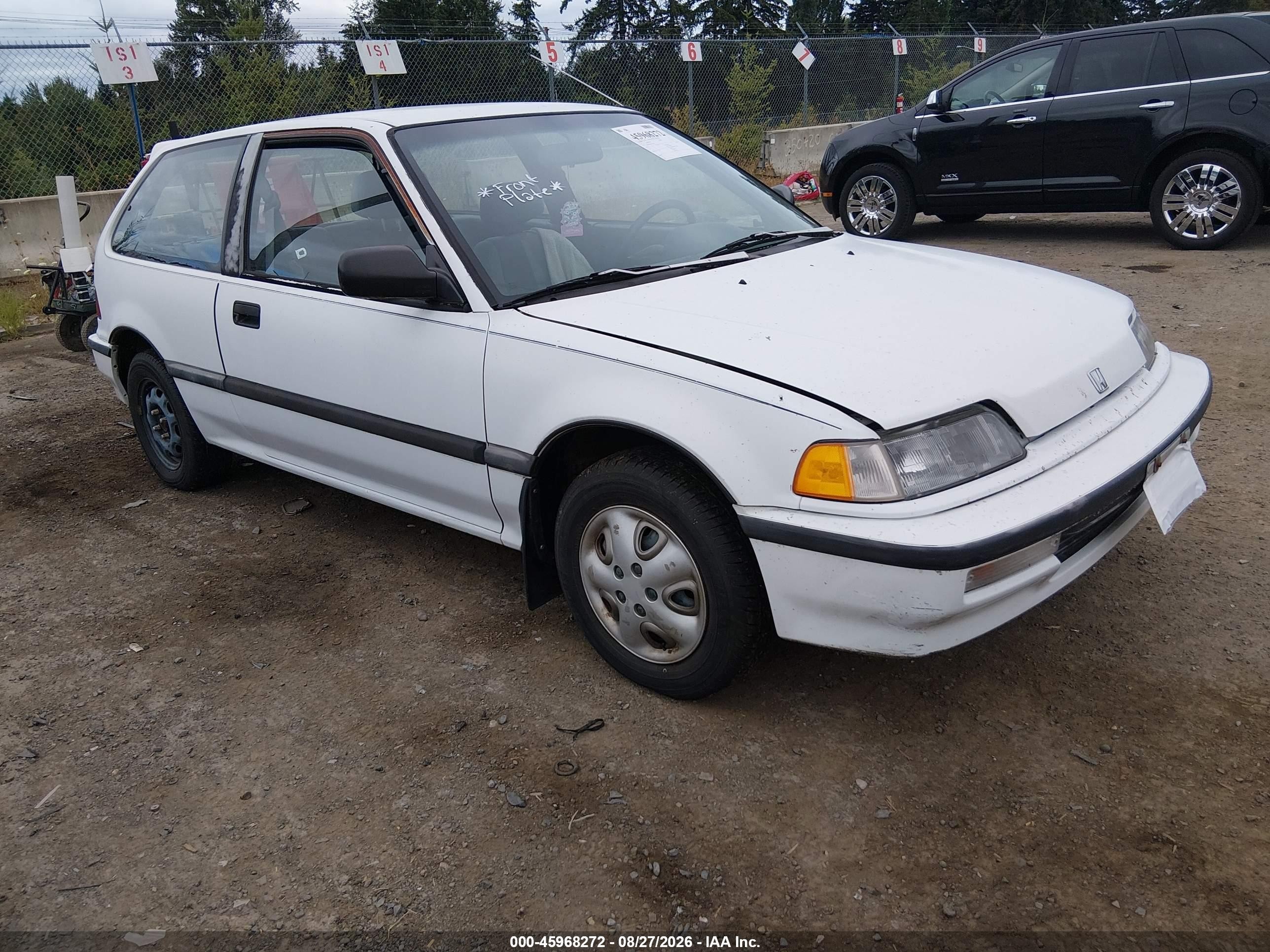 1991 Honda Civic Dx White vin: 2HGED6455MH548694